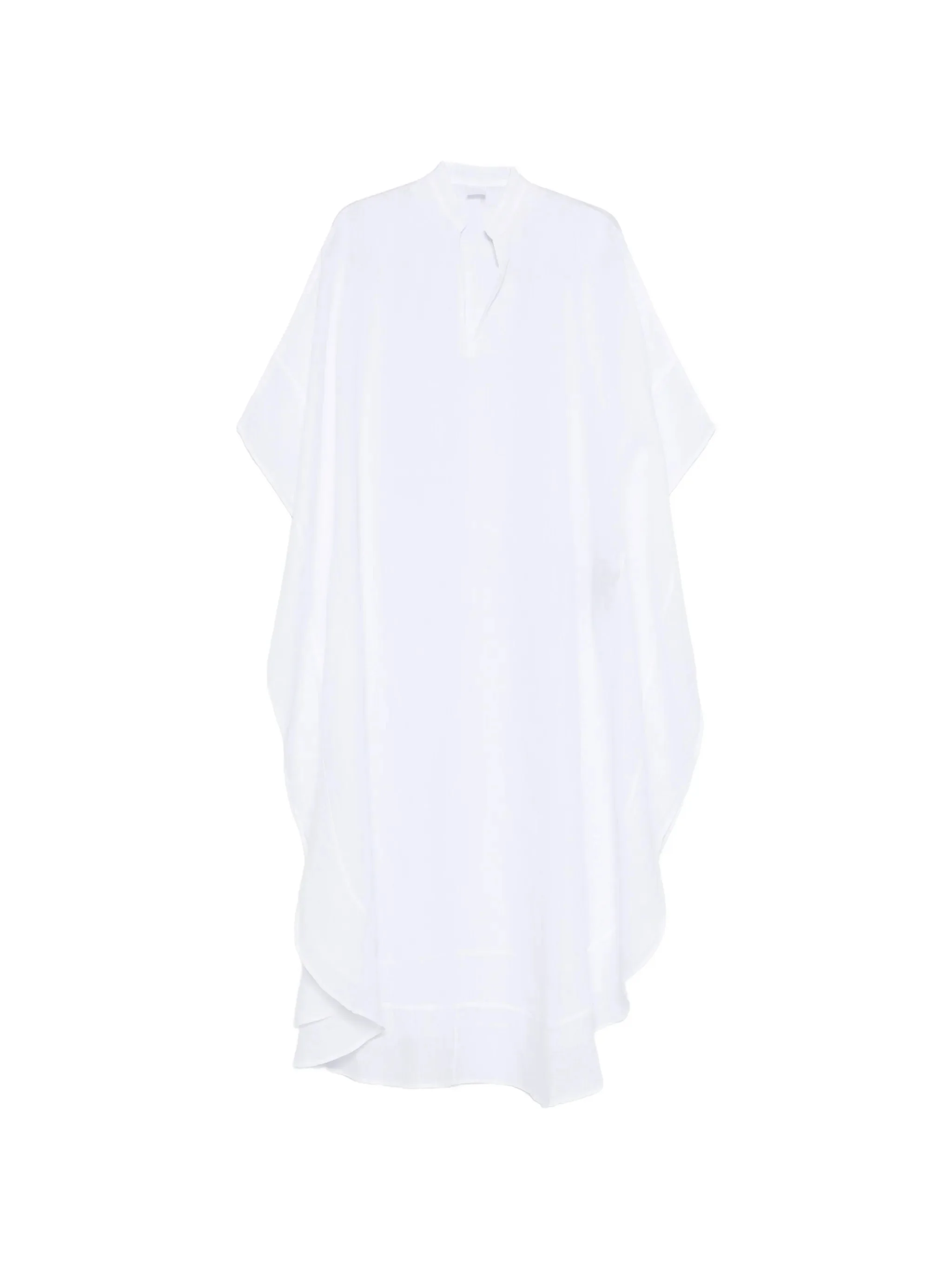 120% Lino Linen Kaftan V-Neck with Side Slits for Women