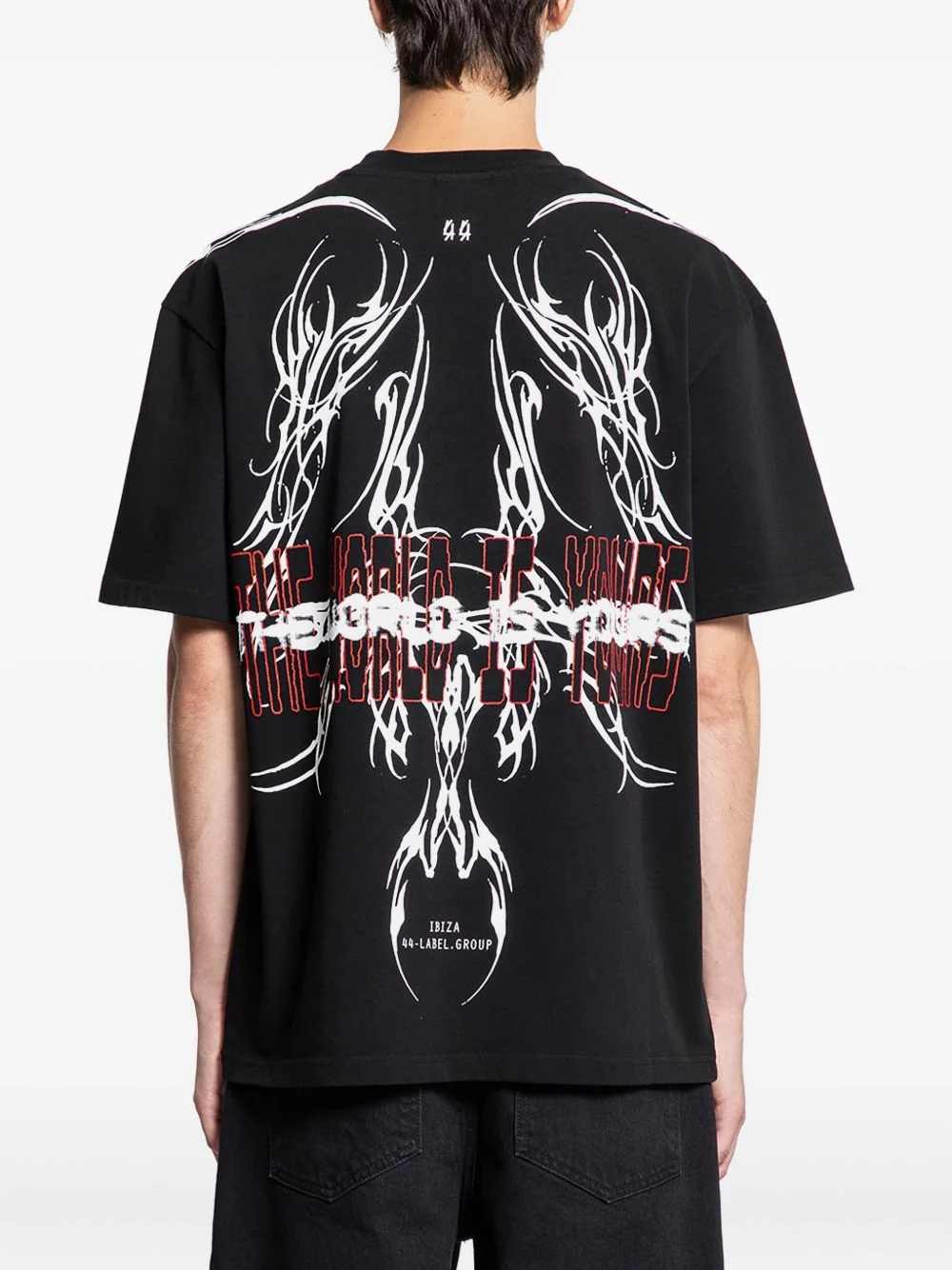44 Label Group Graphic Print Crew Neck T-Shirt - Man's Short Sleeve Mini - Image 5