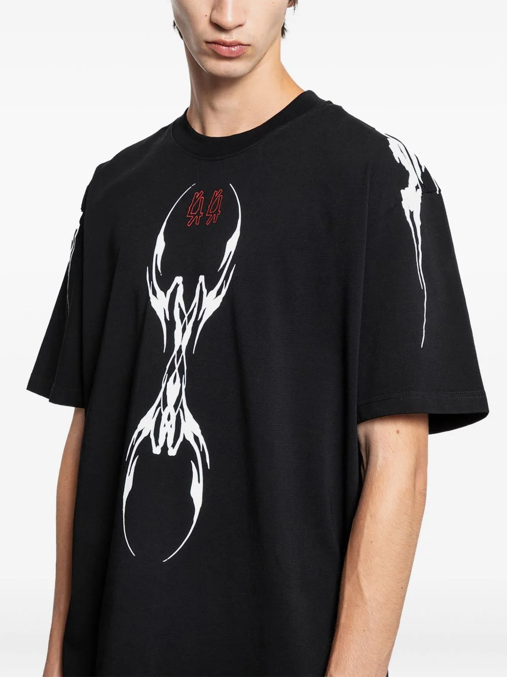 44 Label Group Graphic Print Crew Neck T-Shirt - Man's Short Sleeve Mini - Image 6