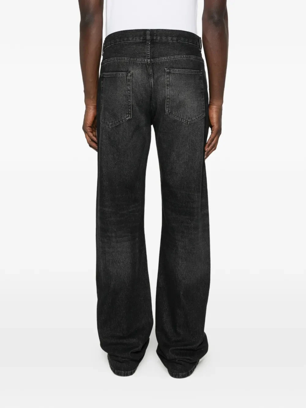 A.P.C. Front Button Closure Five-Pocket Cotton Jeans with Belt Loops - Image 4