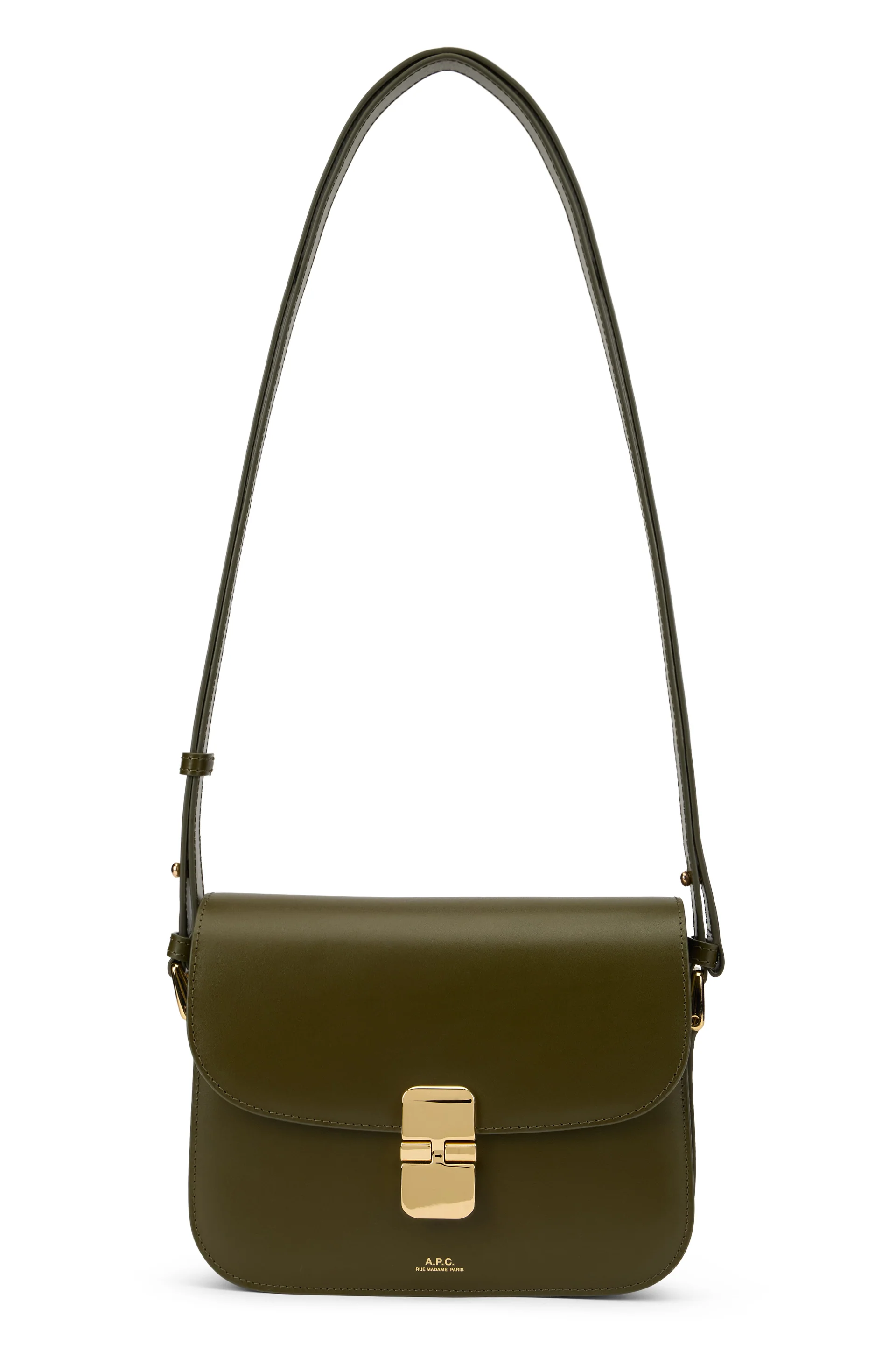 A.p.c. Grace Mini Leather Shoulder Bag with Flap Snap Closure - Image 2