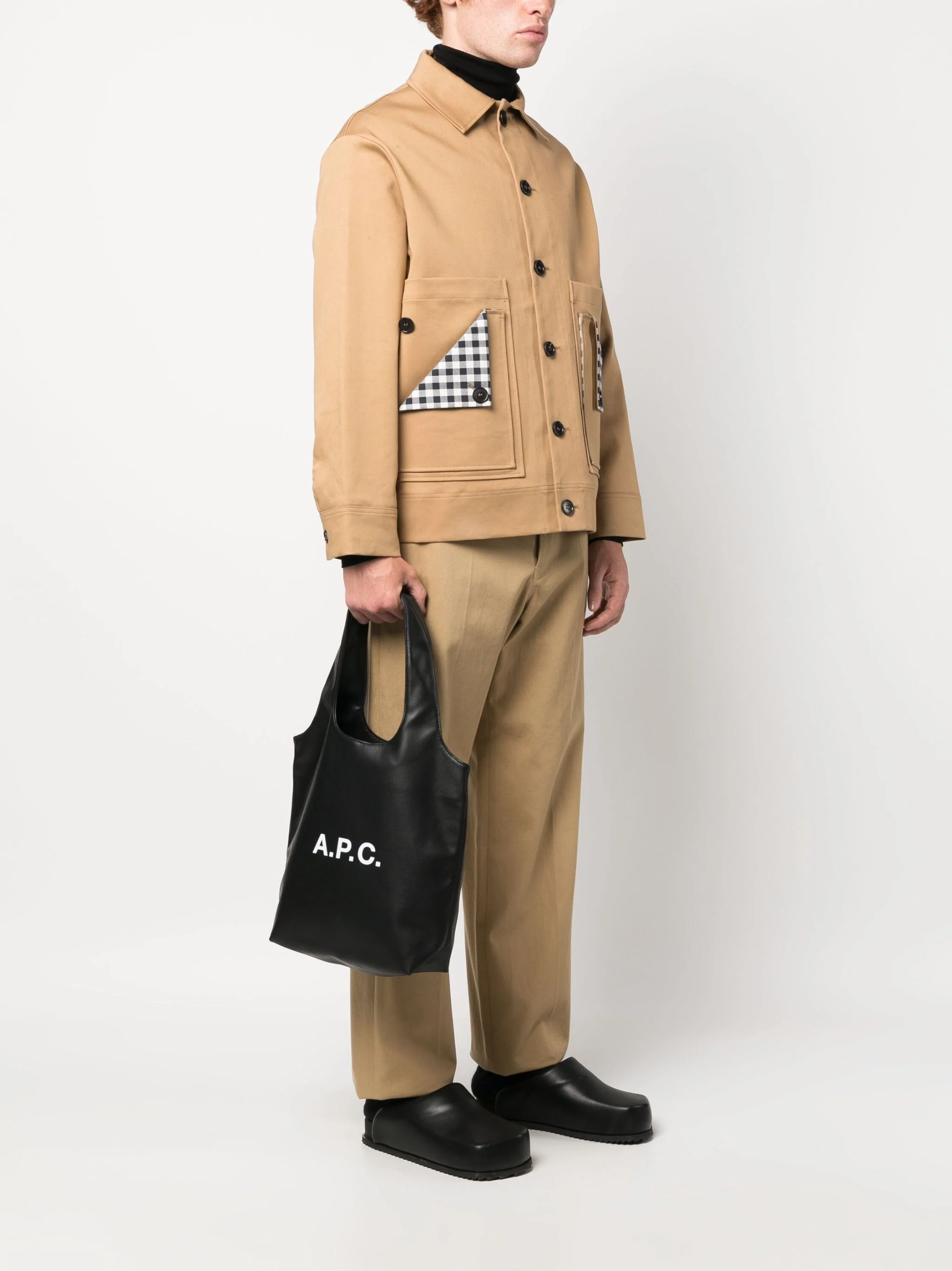 A.p.c. Modern Tote with Dual Handles and Interior Pocket - W 34 x H 53 x D 11 cm - Image 2