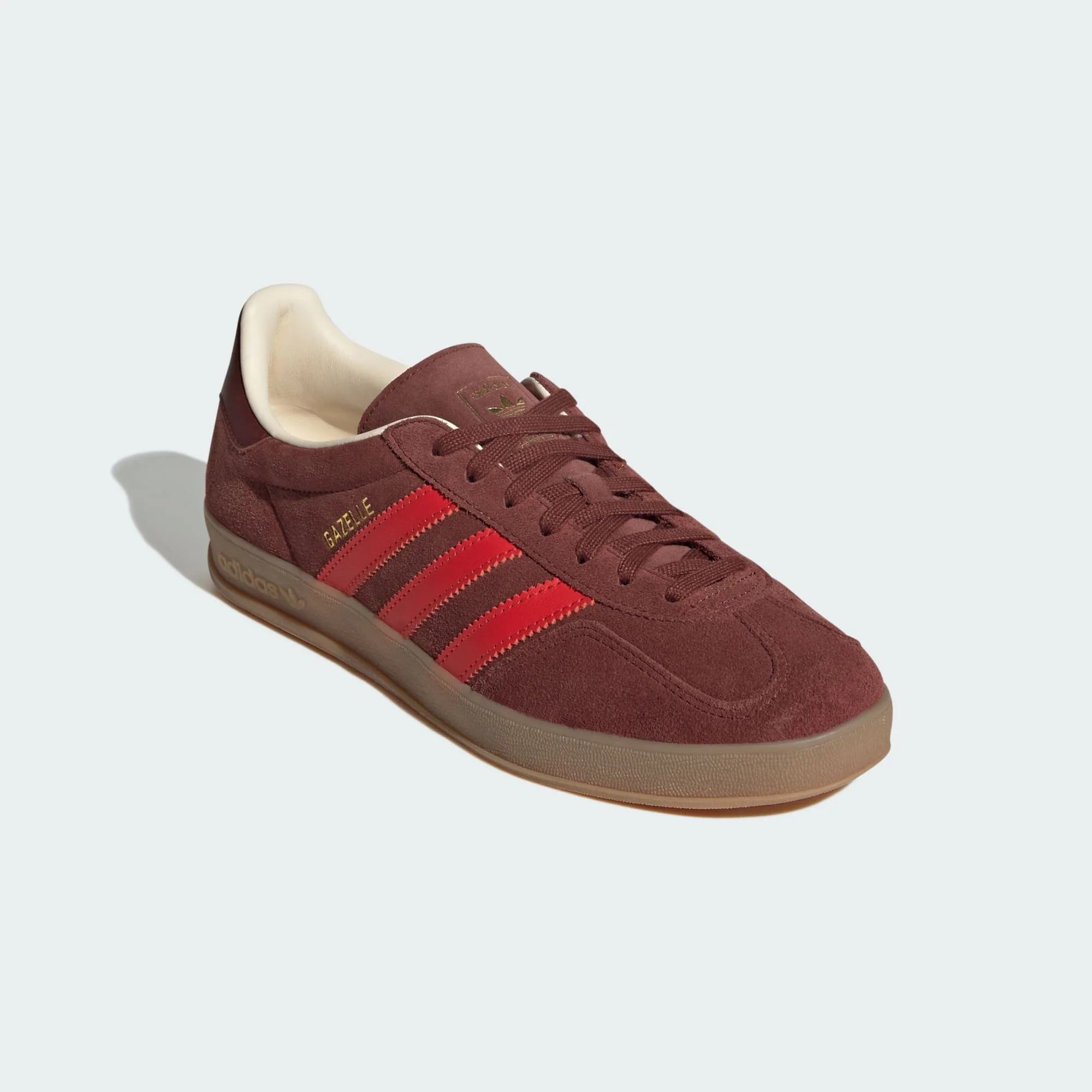 Adidas Suede Sneaker with Laces and Leather 3-Stripes - Image 2