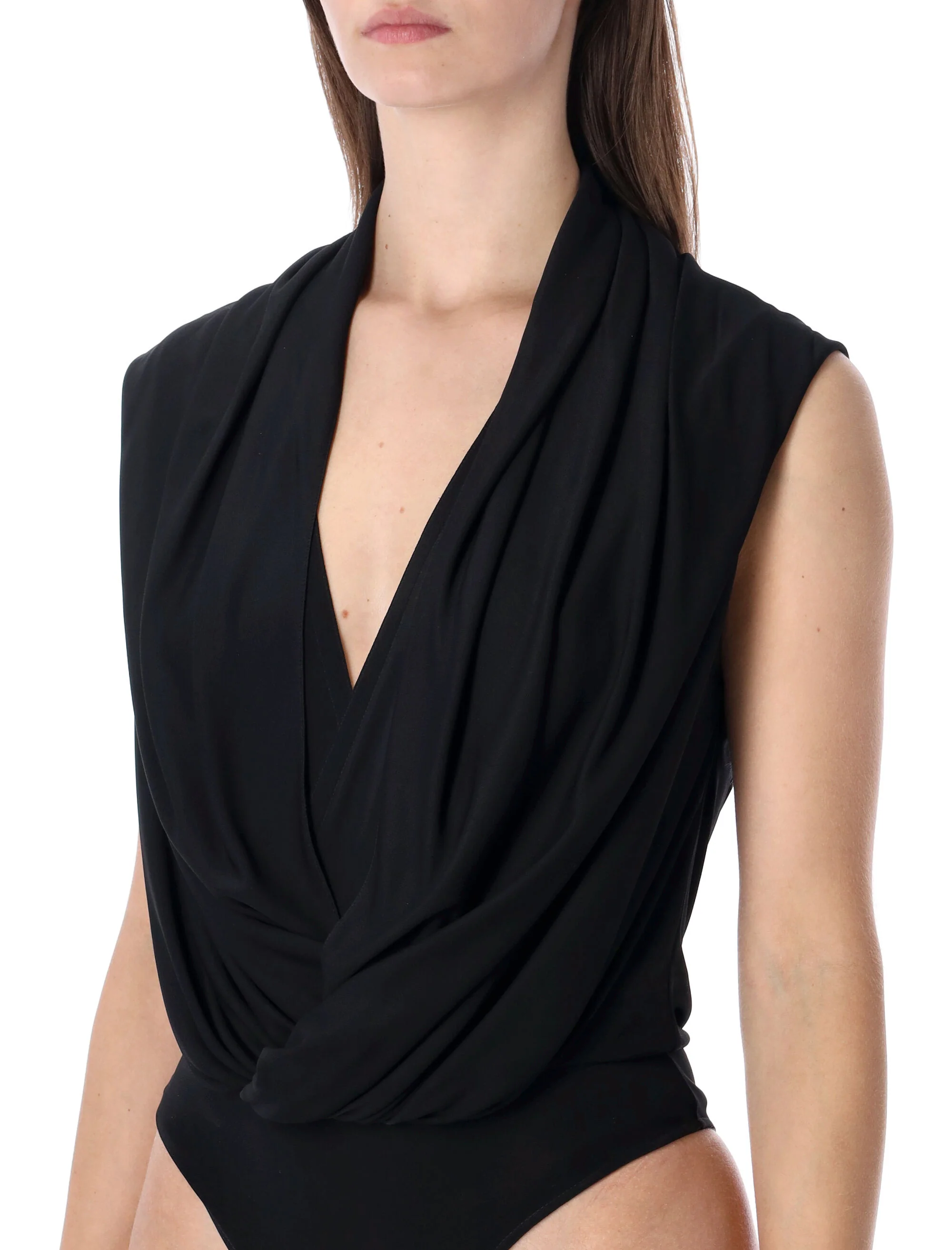 Alaia Hooded Viscose Bodysuit - Image 3