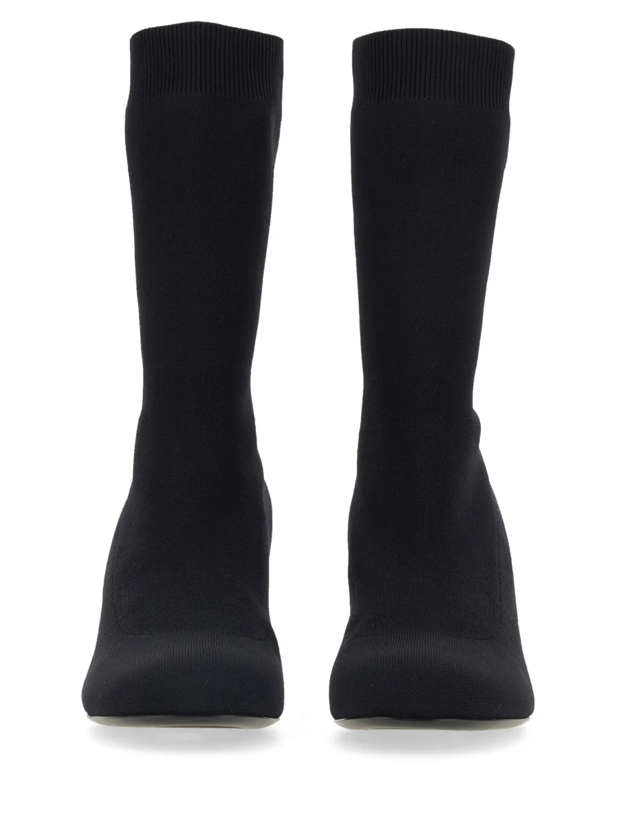 ALEXANDER MCQUEEN Compact Stretch Knit Ankle Boots - Image 5