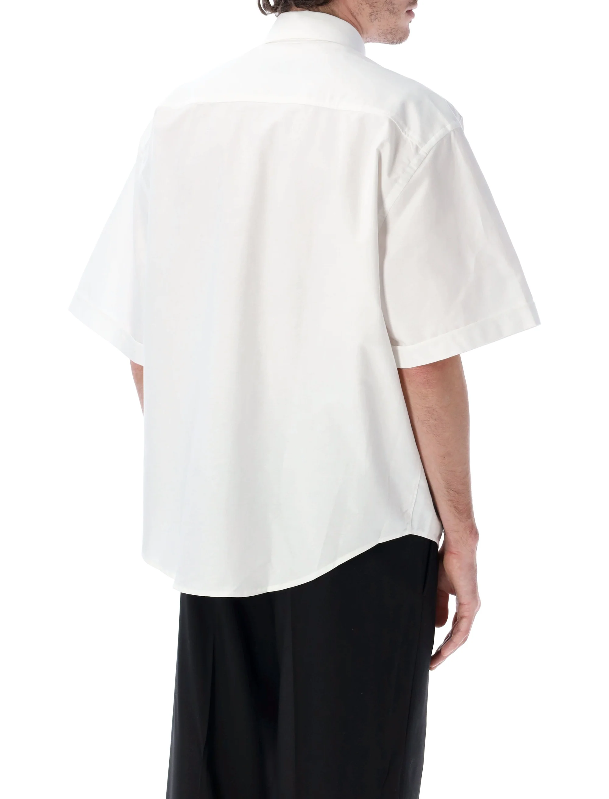 Ami Paris Button Down Short Sleeve Shirt Ami de Coeur in Cotton Oxford. Boxy Fit. - Image 2