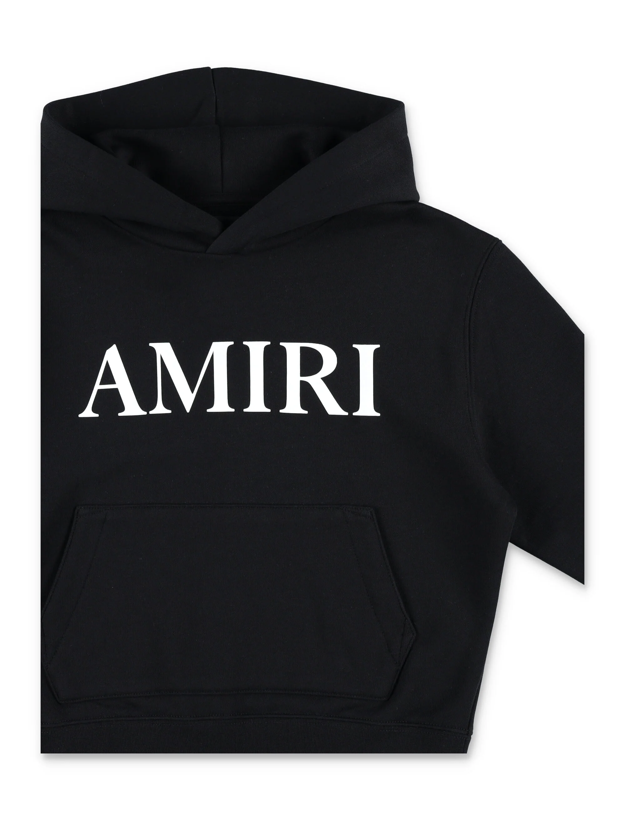 Amiri Boys Mini Logo Contrast Cotton Hoodie, Front Print - Image 2