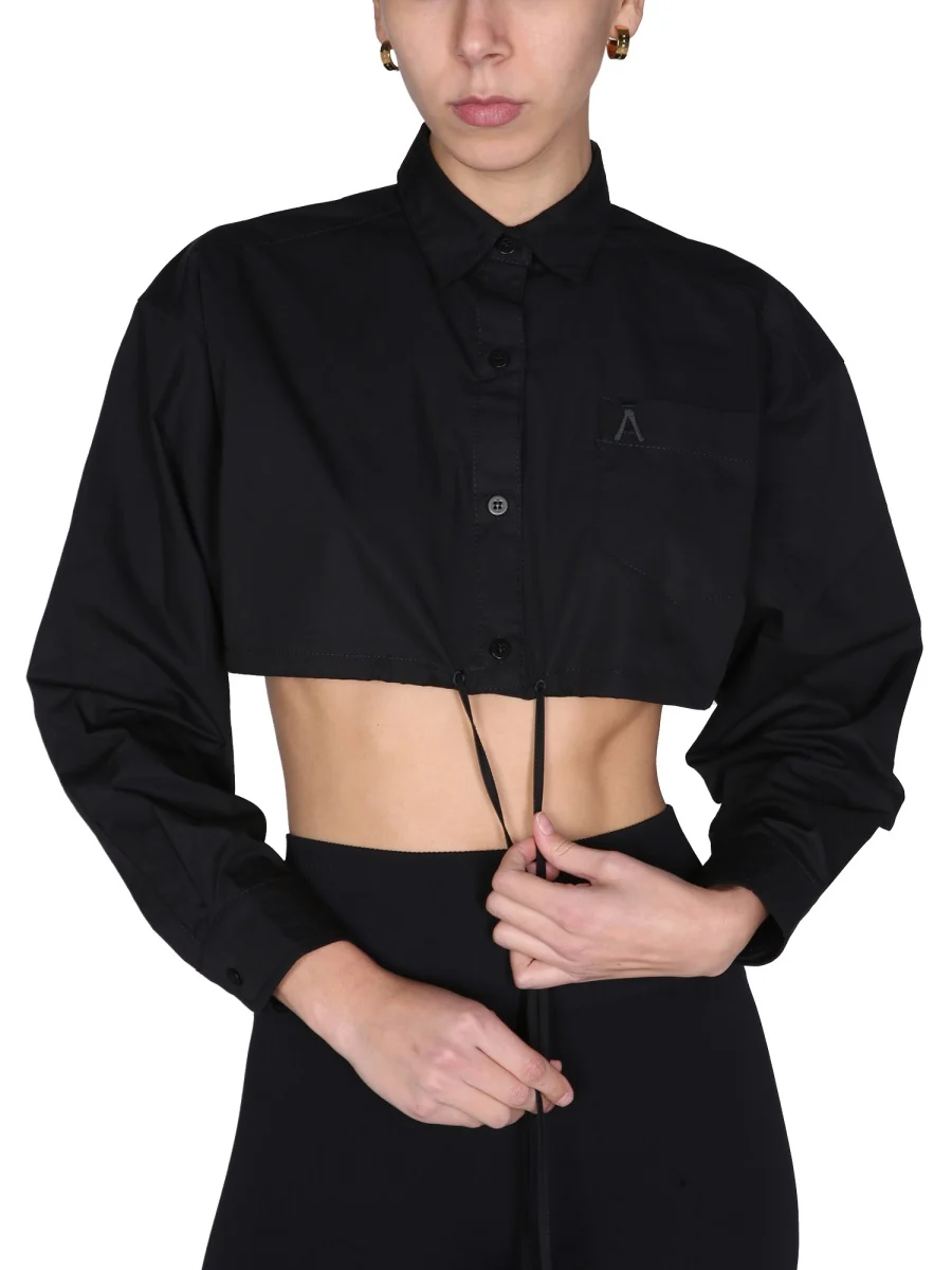 ANDREADAMO Cropped Cotton Poplin Shirt - Image 3