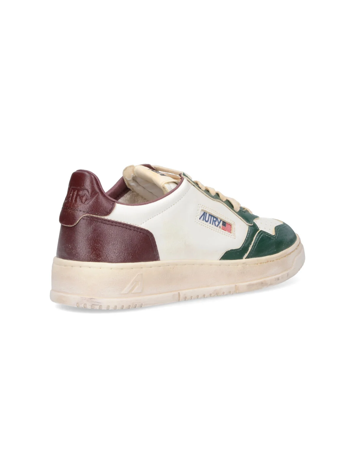 Autry Men’s Light & Natural Cow Leather Low-Top Sneakers - Image 4
