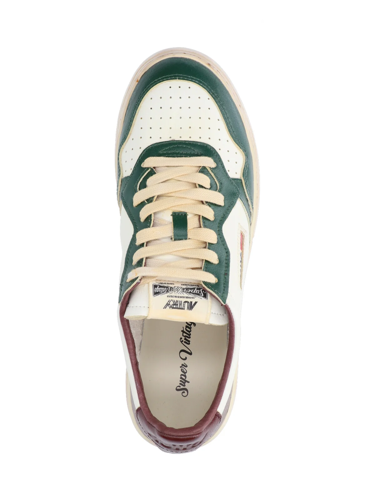 Autry Men’s Light & Natural Cow Leather Low-Top Sneakers - Image 5
