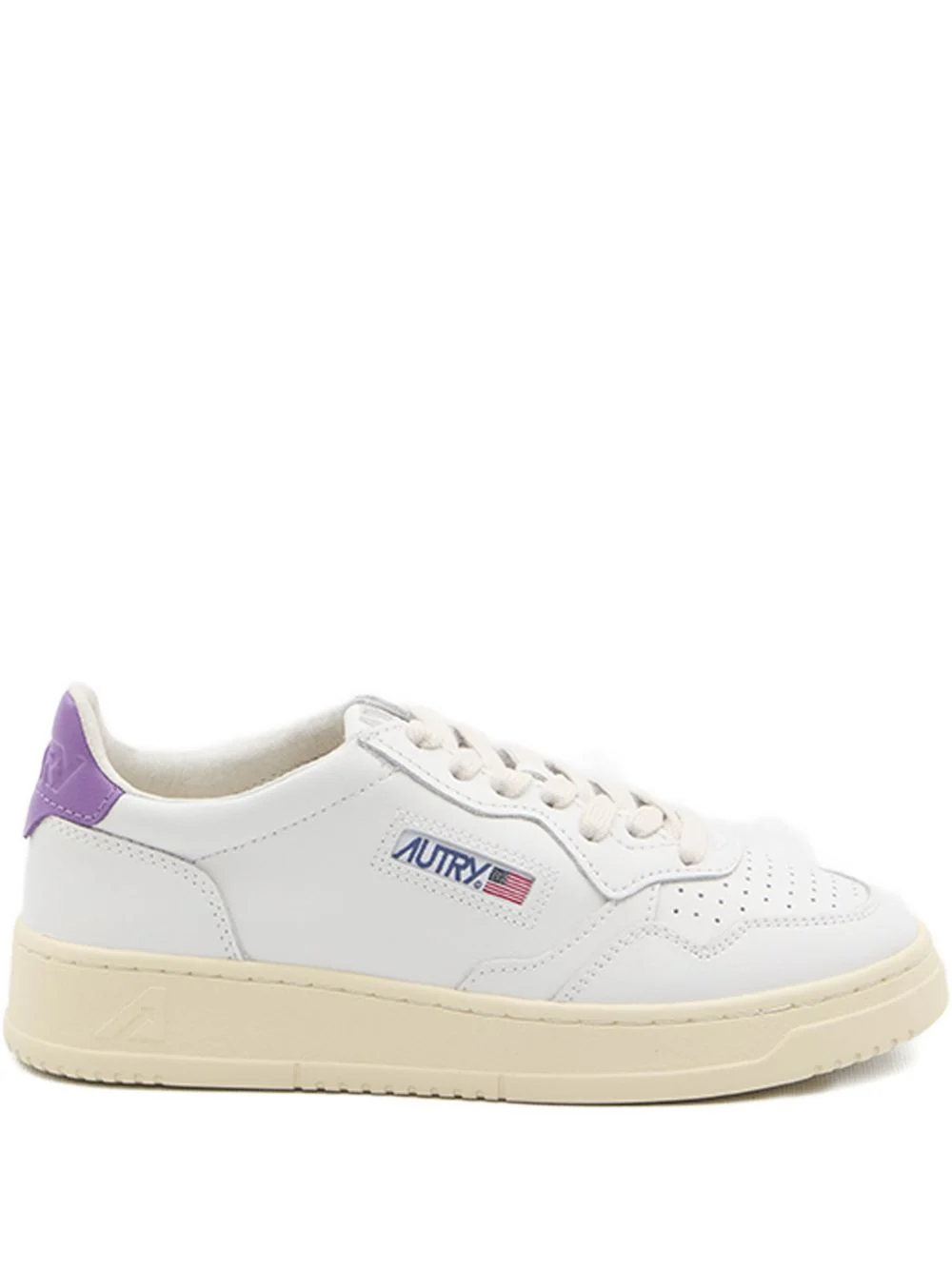 Autry Women’s 100% Leather Leather Sneaker with Micro-Perforated Toe, Padded Collar & Cotton Laces