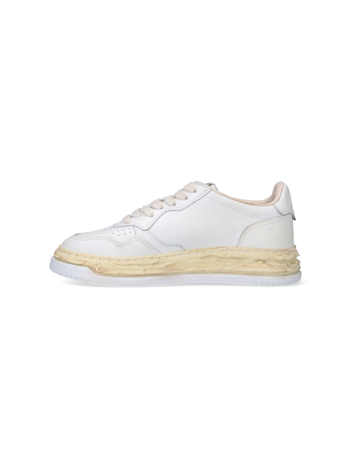 Autry Women’s Light & Natural Leather Sneakers - Image 3