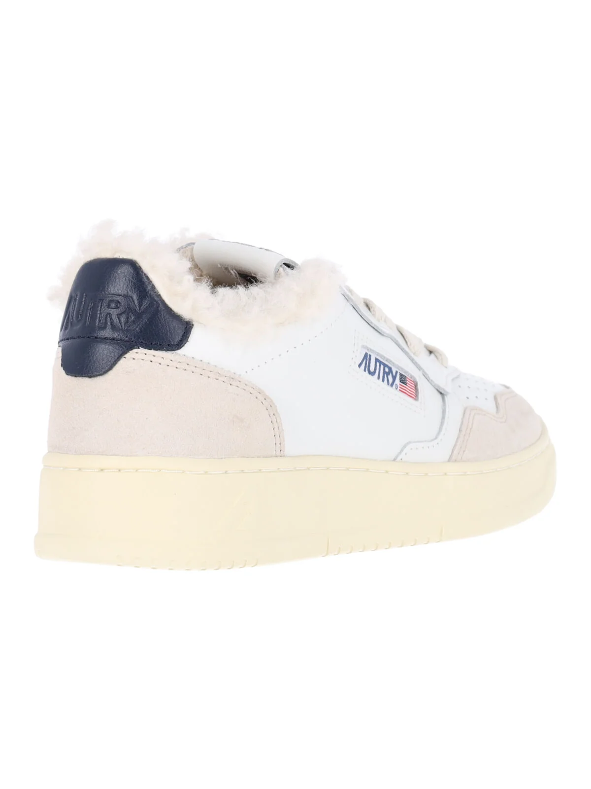 Autry Women’s Shearling-Lined Cow Leather & Suede Sneakers - Image 4