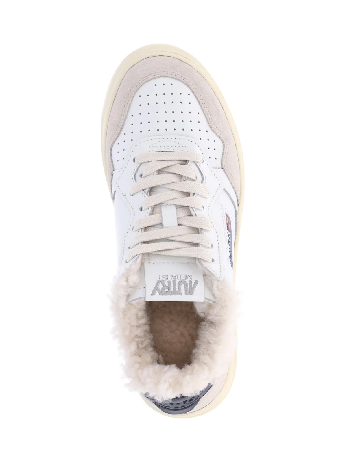 Autry Women’s Shearling-Lined Cow Leather & Suede Sneakers - Image 5