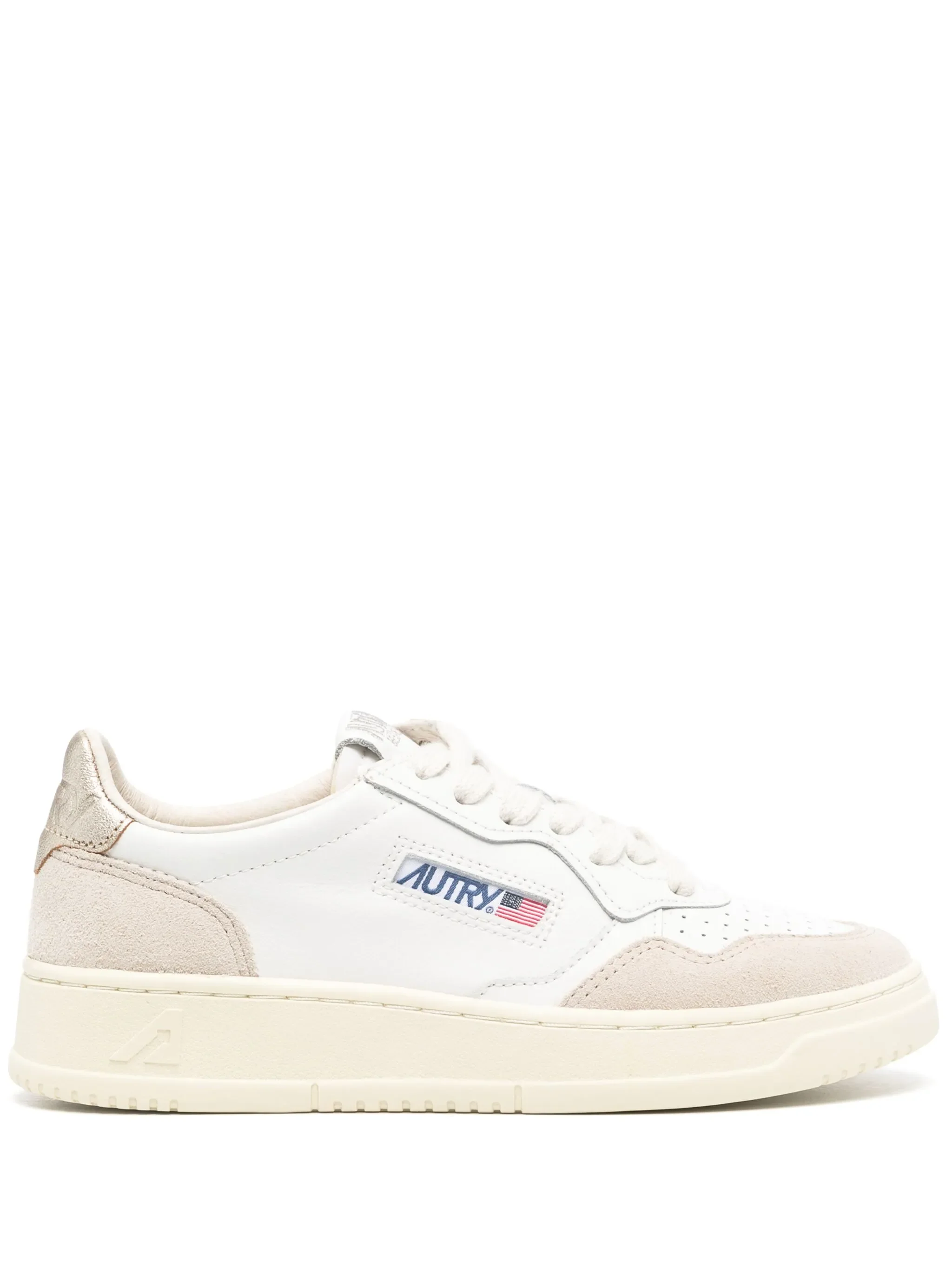 Autry Women's Mini Perforated Leather Sneakers with Embossed Detail