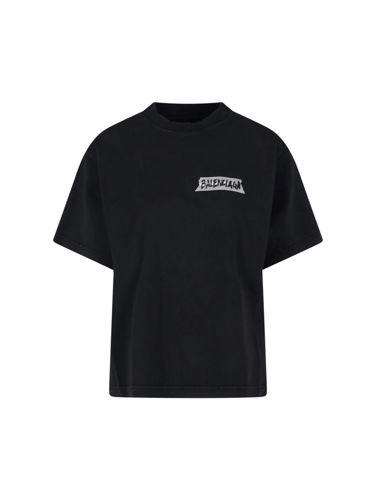 Balenciaga Cotton Jersey T-Shirt with Elastane