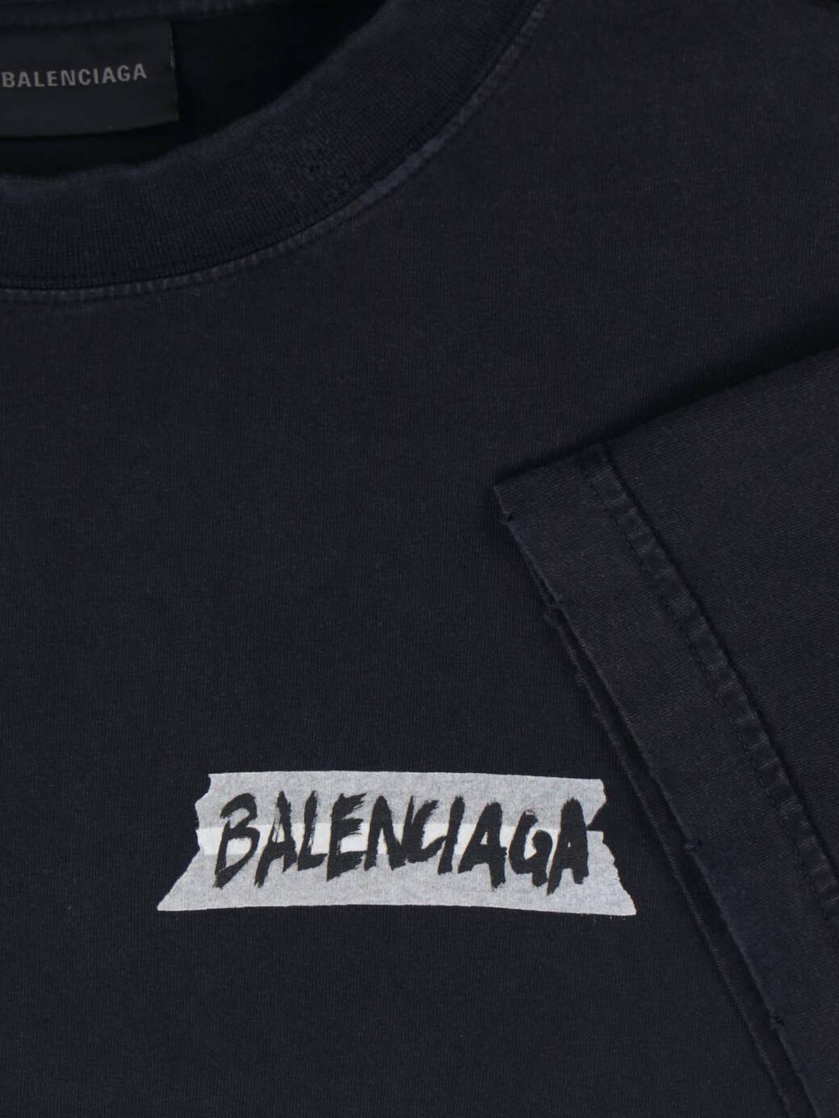 Balenciaga Cotton Jersey T-Shirt with Elastane - Image 3