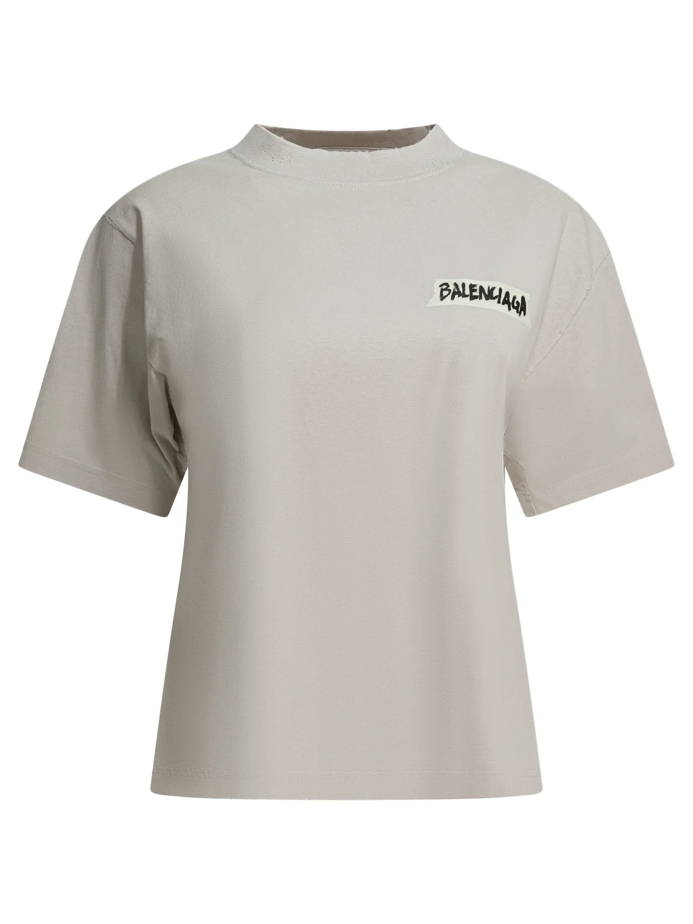 Balenciaga Cotton Round Neck T-Shirt for Women - Image 6