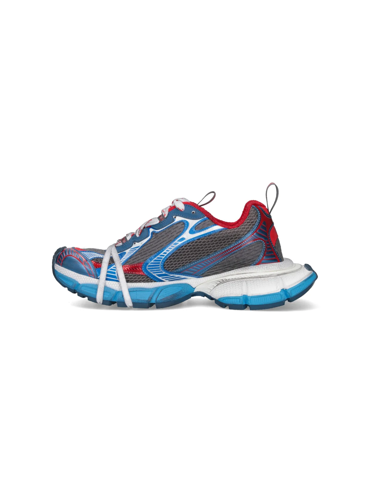 Balenciaga Men’s Blue & Green Sneakers with Textured Upper - Image 3