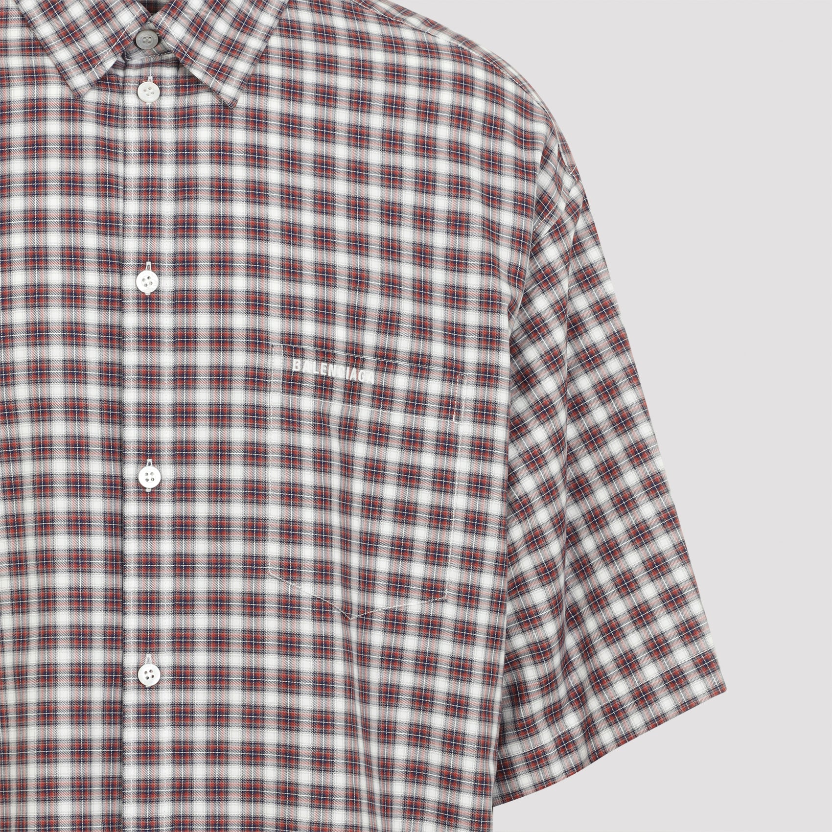 Balenciaga Wrong Sleeve Cotton Shirt for Men - Image 5