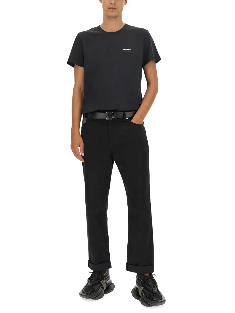 BALMAIN Crystal-embellished Straight-leg Jeans - Image 2