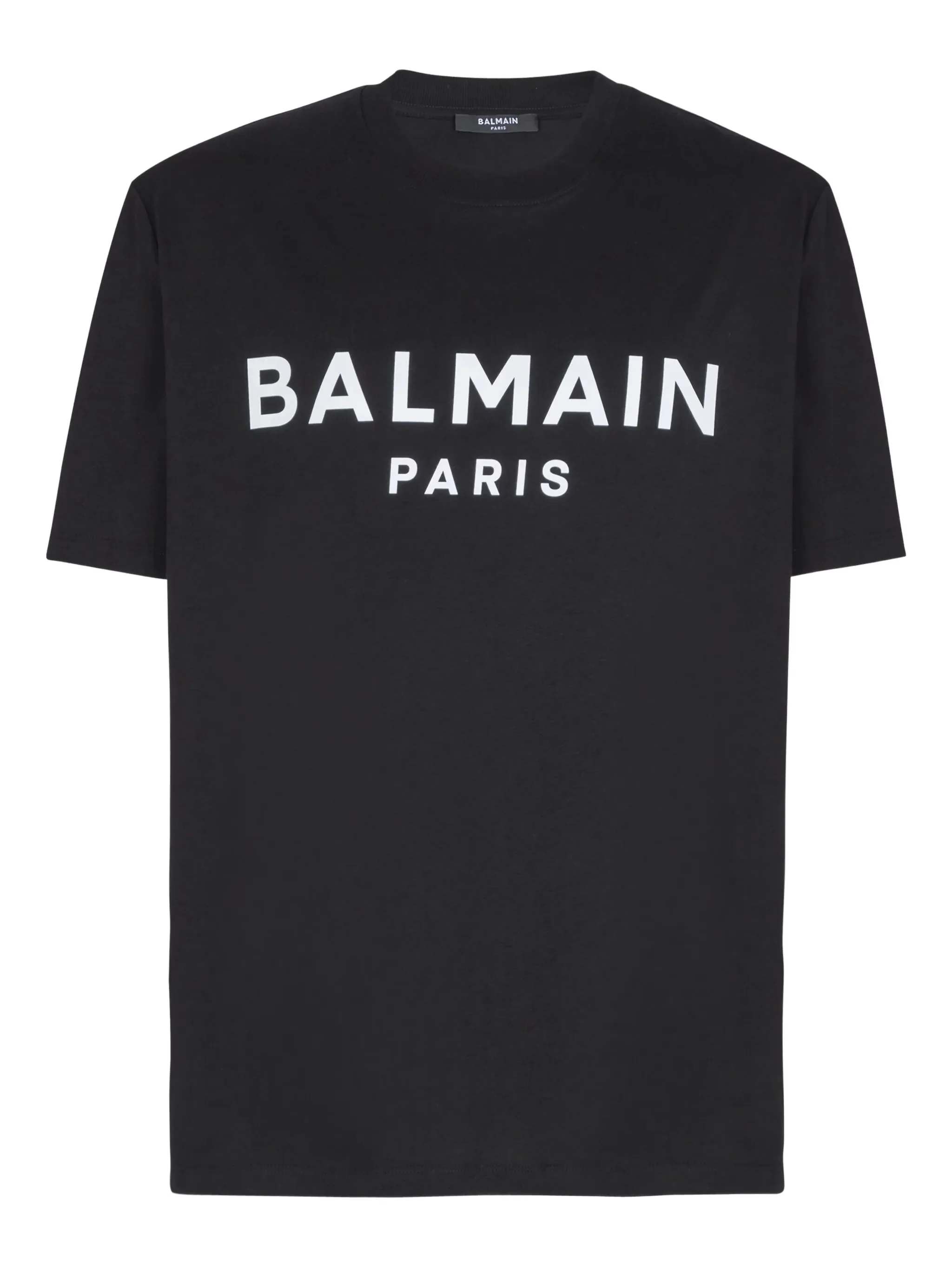 Balmain Regular Fit Logo Print Organic Cotton Jersey T-Shirt - Image 2