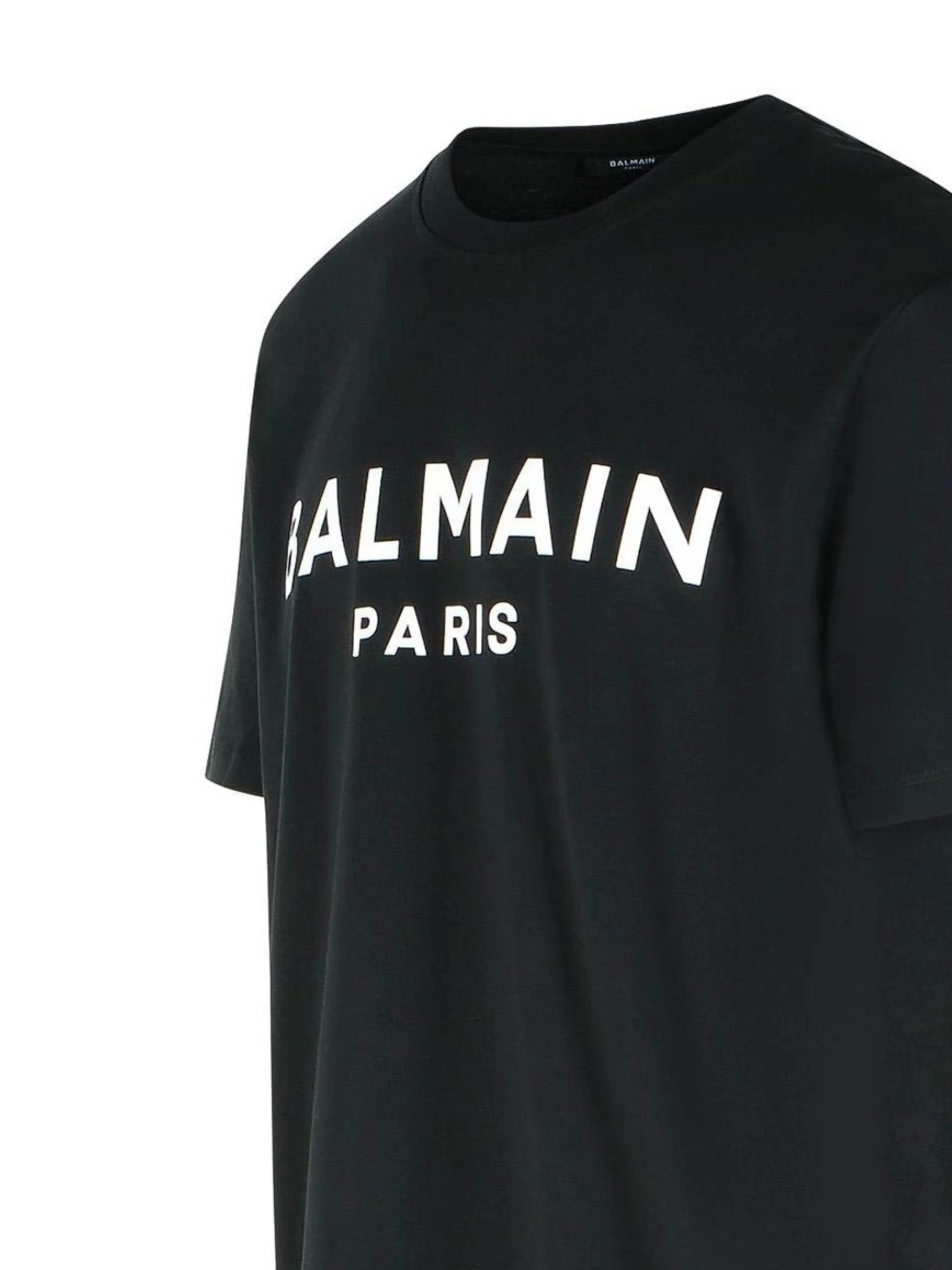 Balmain Regular Fit Logo Print Organic Cotton Jersey T-Shirt - Image 5