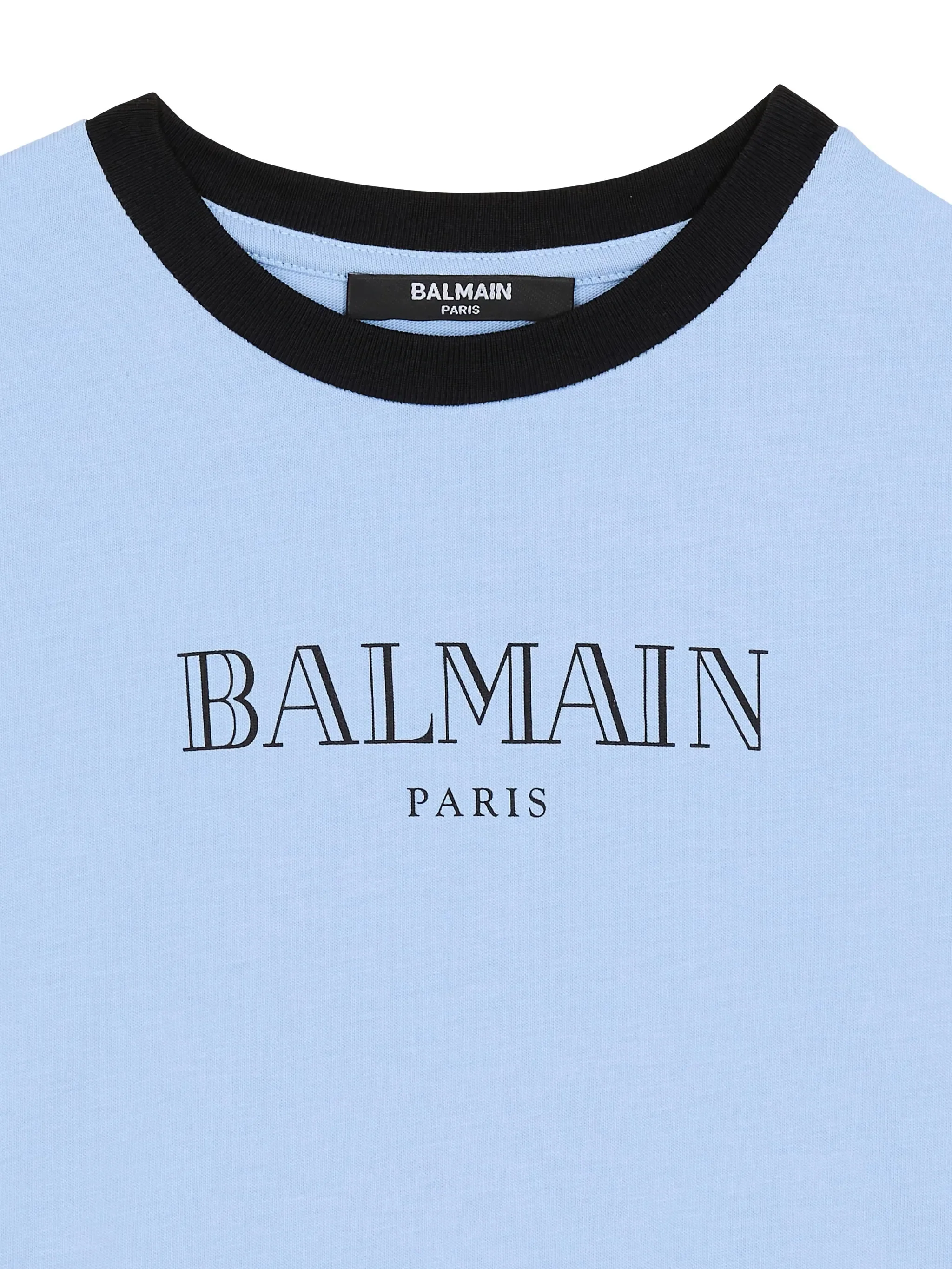 Balmain Round Neck T-shirt with Ribbed Finish for Boys - Image 3