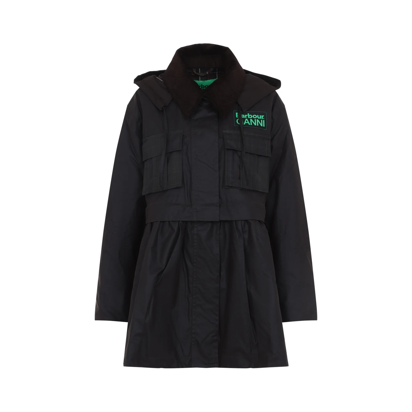 Barbour X Ganni Peplum Waxed Jacket for Women - Image 2