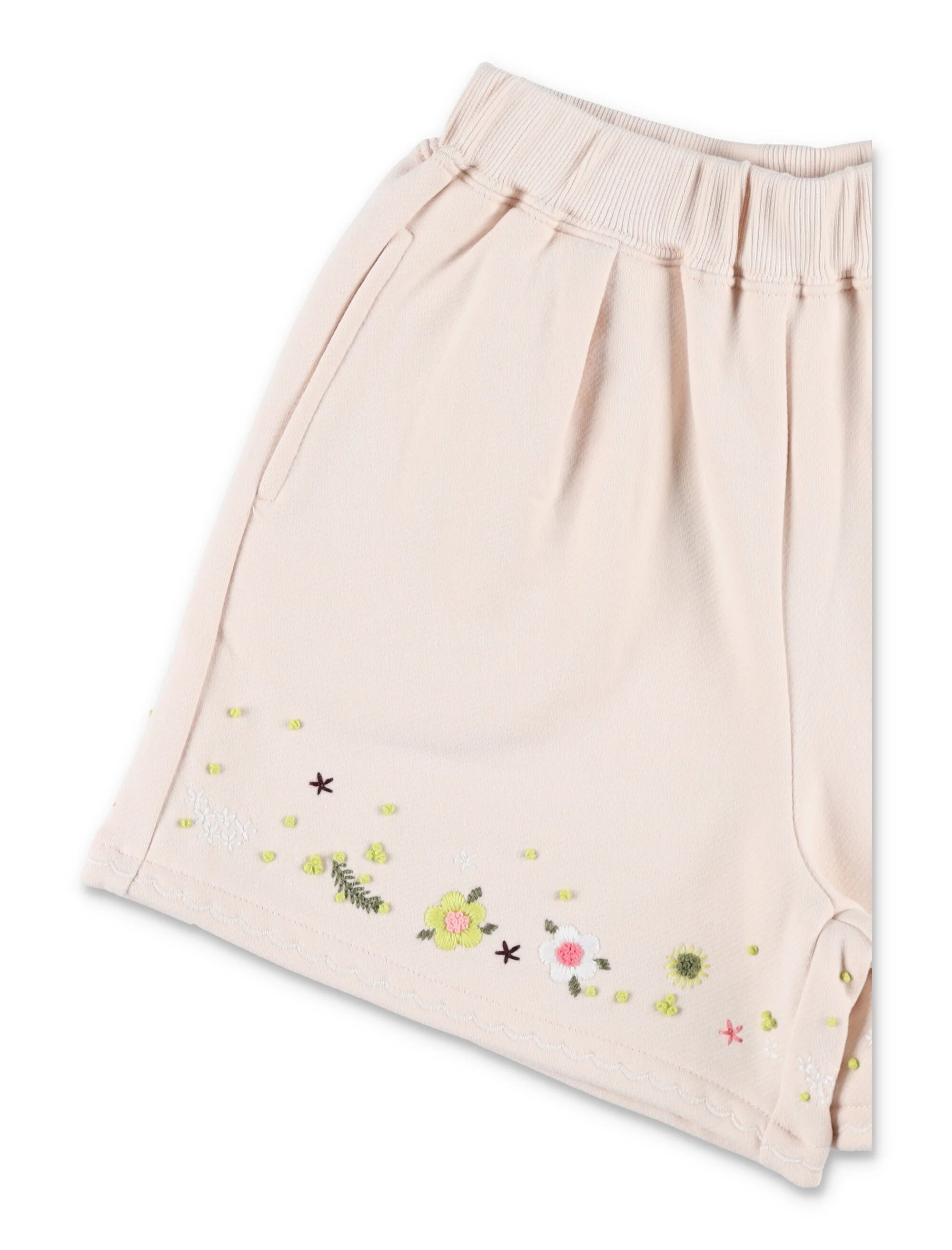 Bonpoint Floral Embroidered Relaxed Fit Shorts for Girls - Image 2