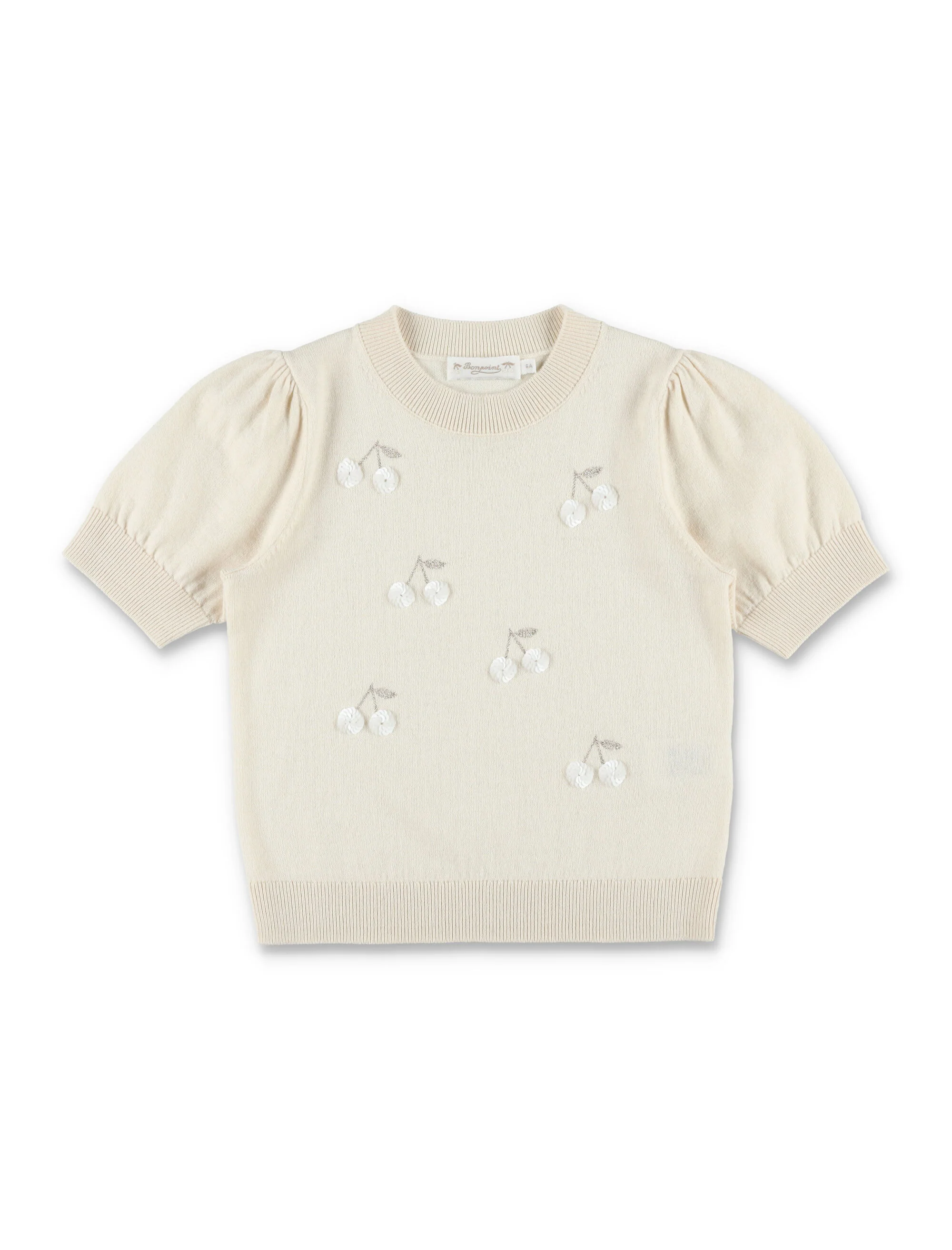 Bonpoint Girls' Mini Hand-Embroidered Cherry Sweater
