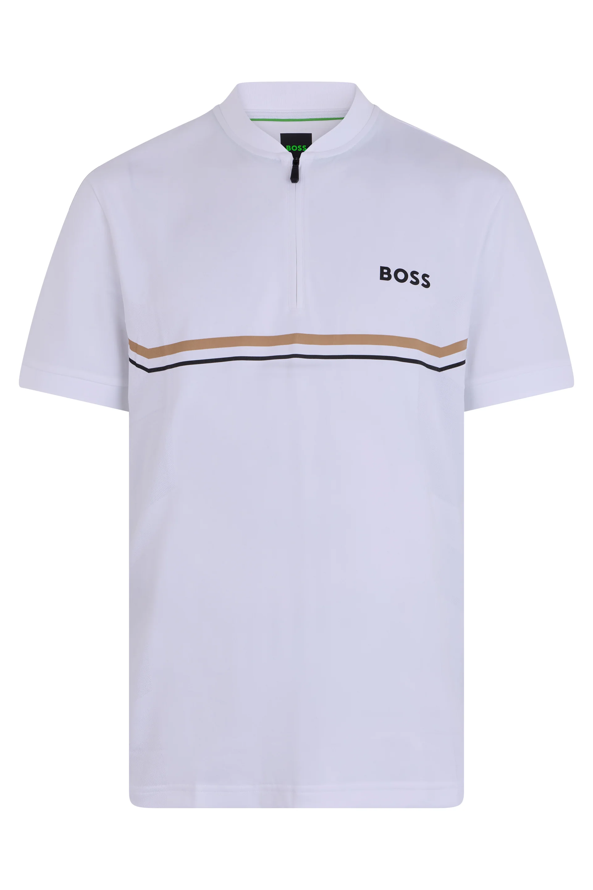 Boss Elegant Zip Collar T-Shirt - Image 2