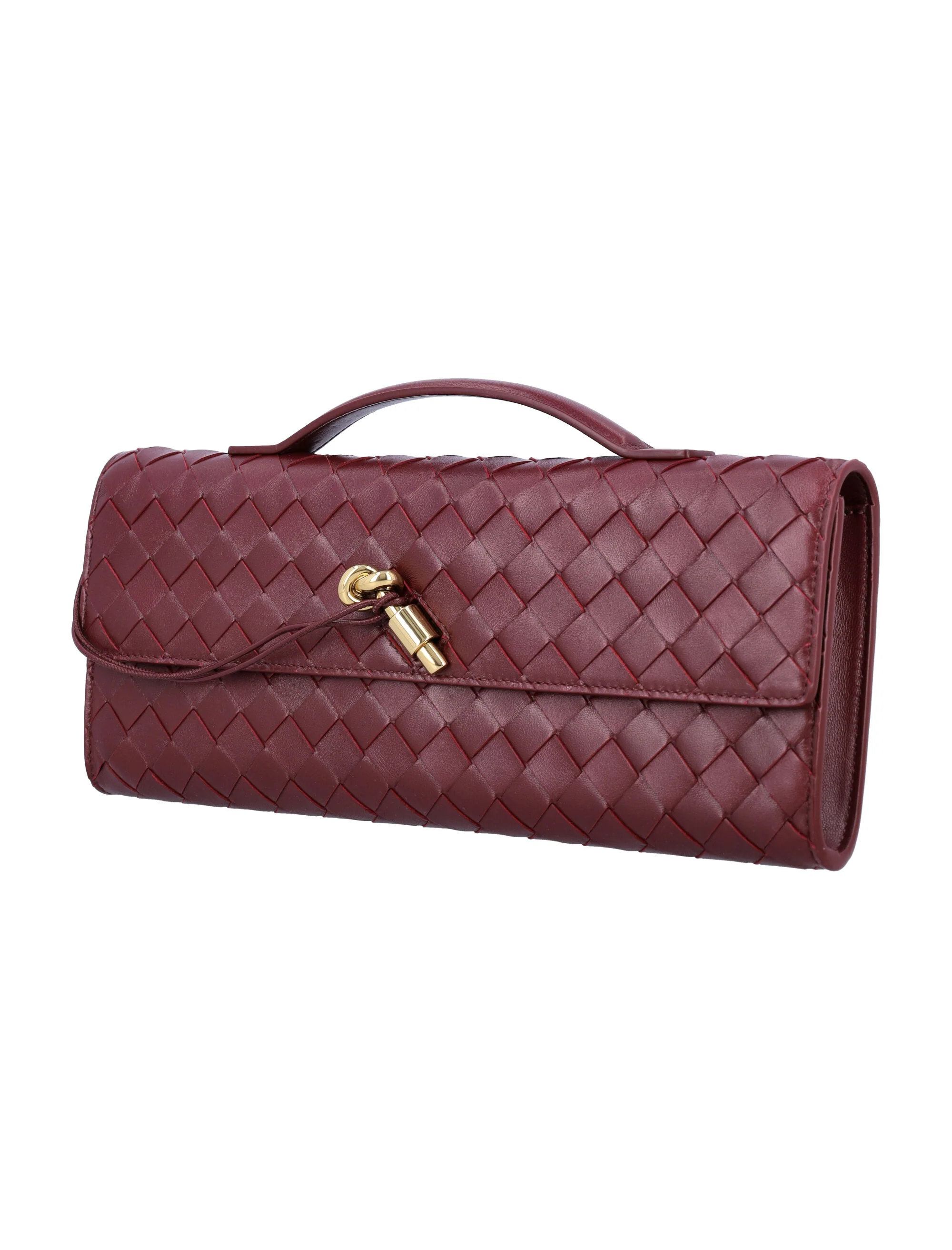 Bottega Veneta Andiamo Mini Intrecciato Leather Clutch with Signature Knot Closure - Image 3
