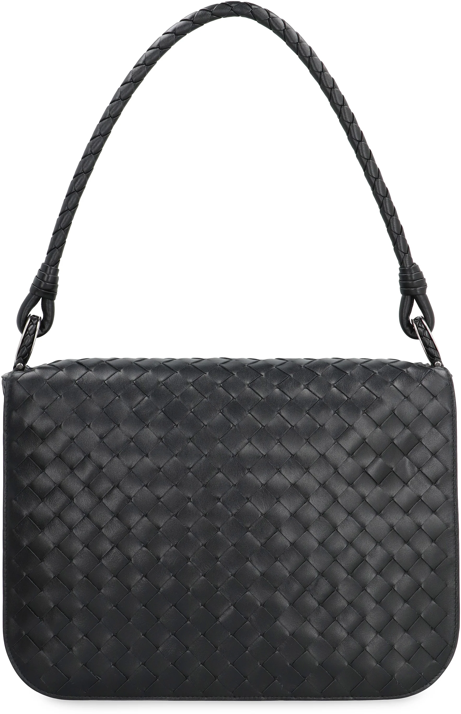 Bottega Veneta Intrecciato Leather Swing Messenger Bag with Magnetic Flap Closure, 35cm Width - Image 2