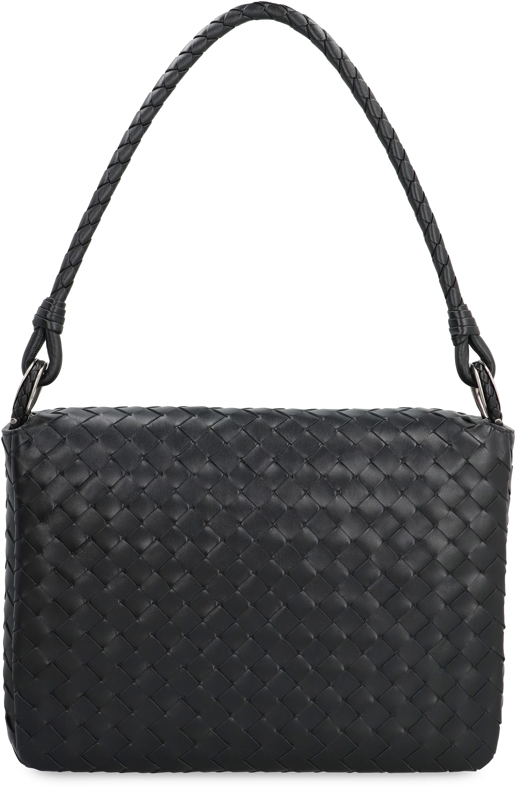 Bottega Veneta Intrecciato Leather Swing Messenger Bag with Magnetic Flap Closure, 35cm Width - Image 4