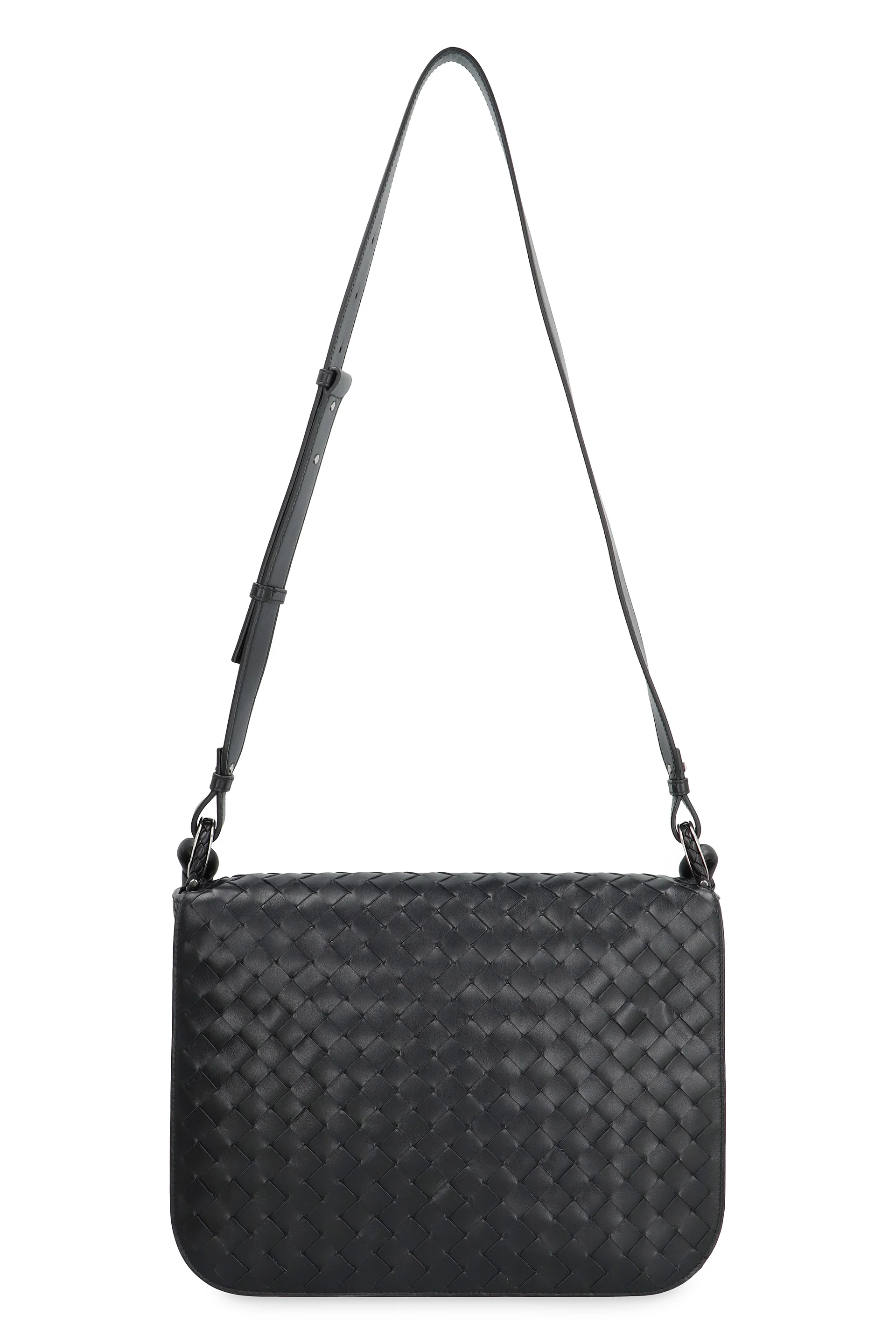 Bottega Veneta Intrecciato Leather Swing Messenger Bag with Magnetic Flap Closure, 35cm Width - Image 5