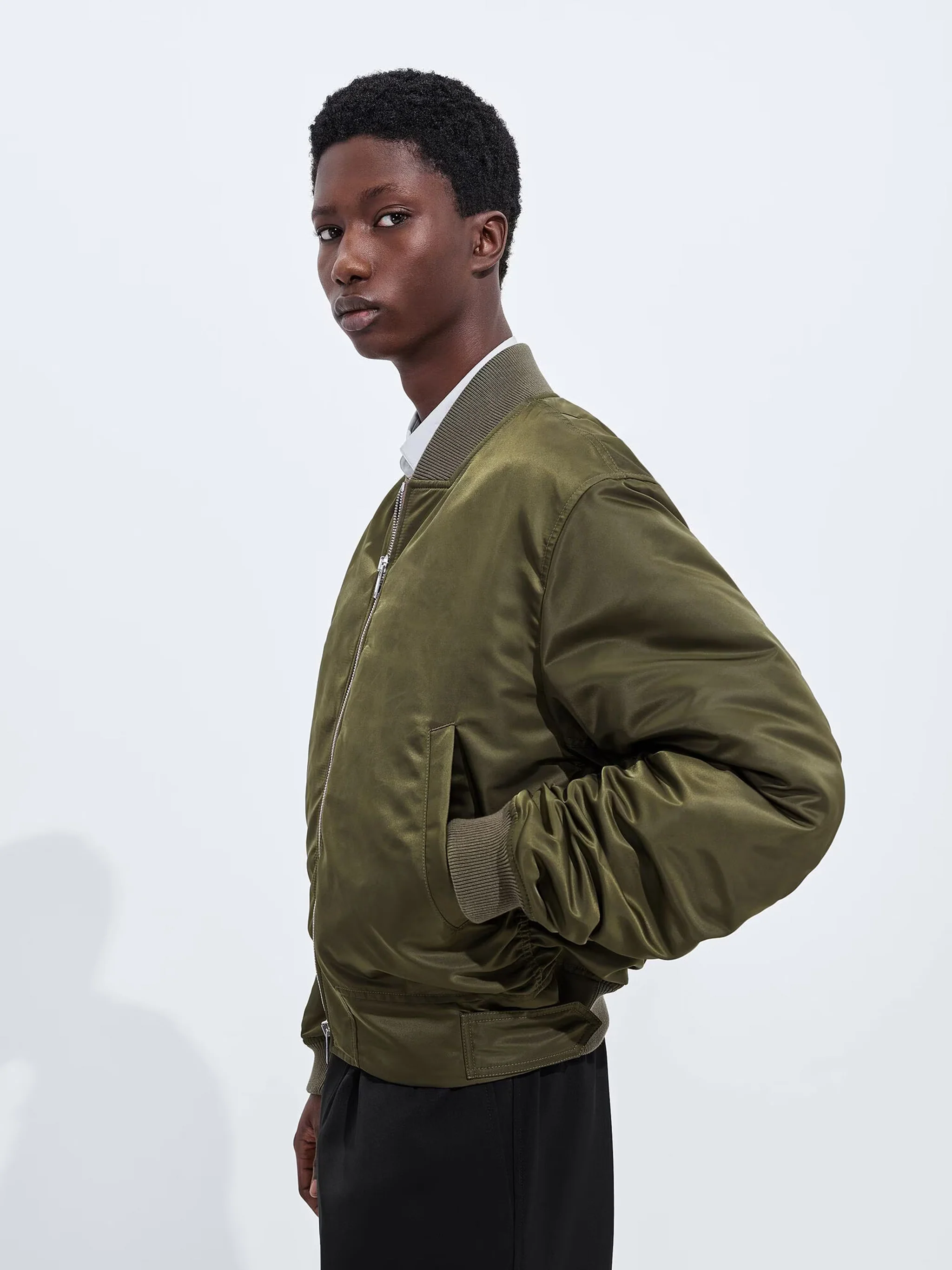 Bottega Veneta Men's Padded Nylon Bomber Jacket - Image 2