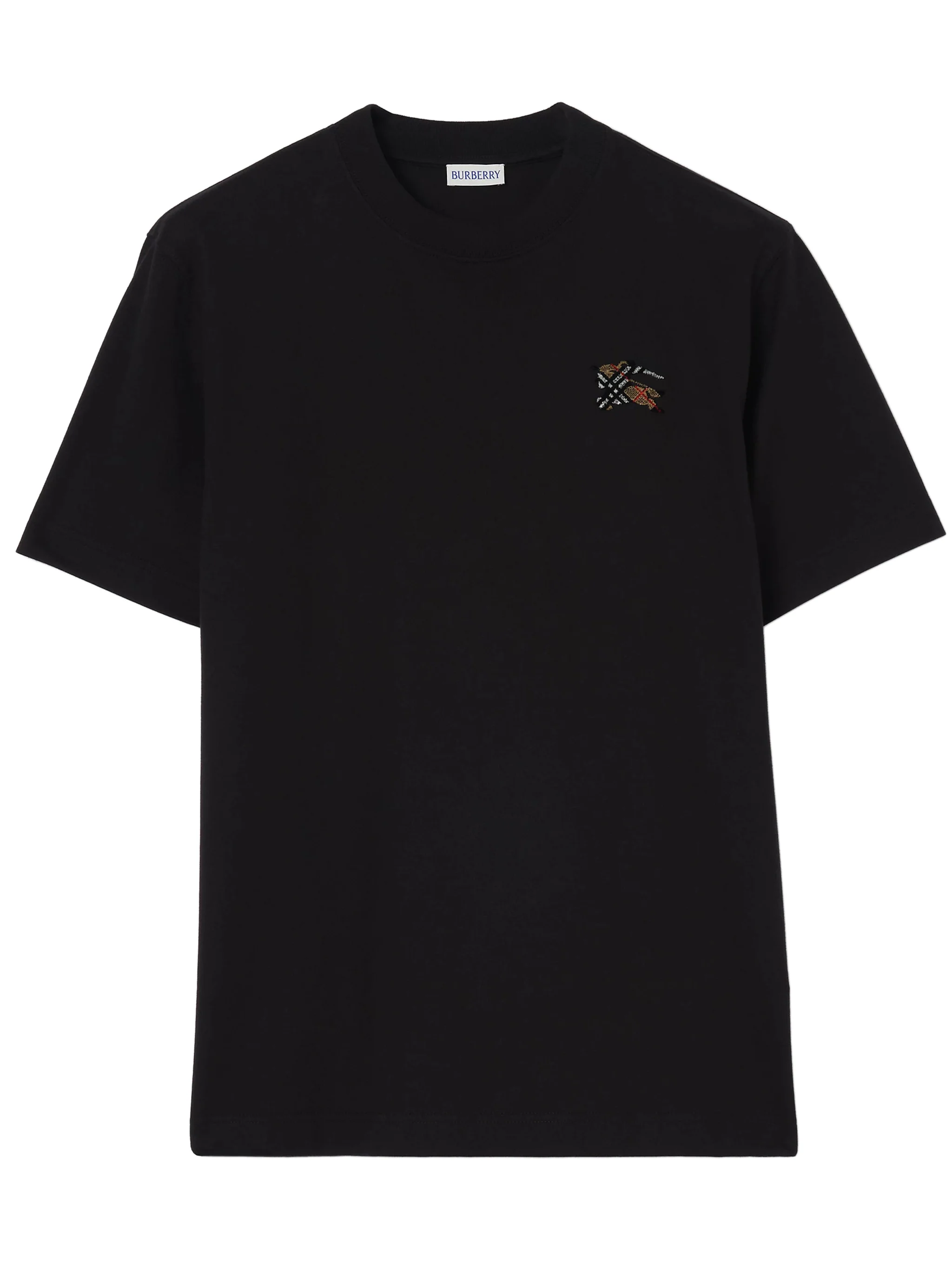 Burberry Equestrian Knight Embroidered Tufted Neck T-shirt Size M