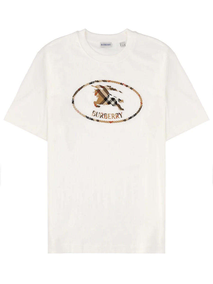 BURBERRY Flocked-logo T-shirt