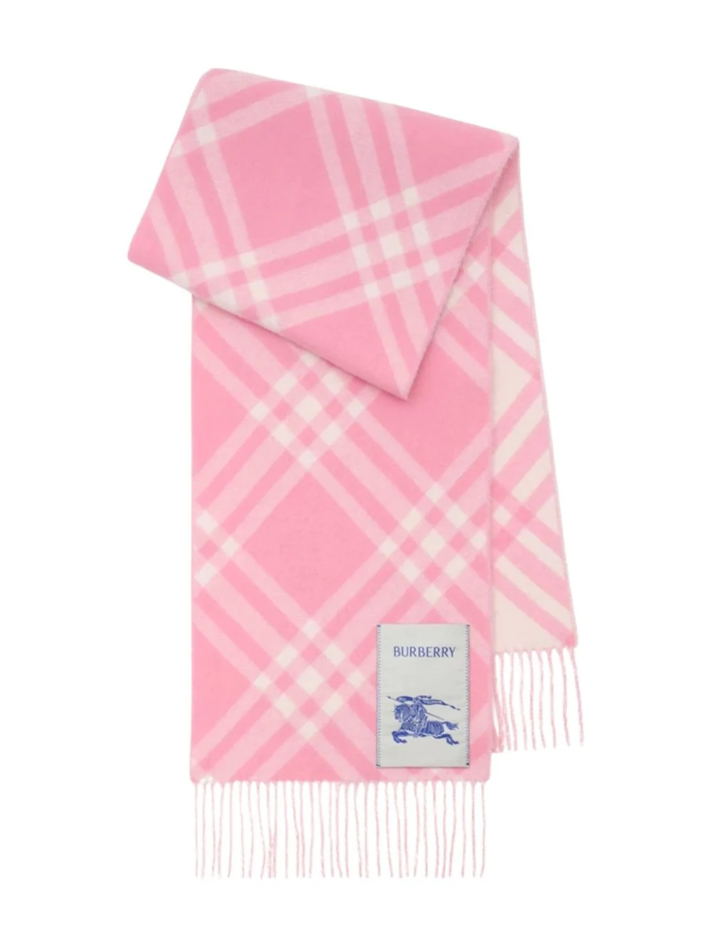 Burberry Fringed Edge Check Pattern Scarf - Image 6