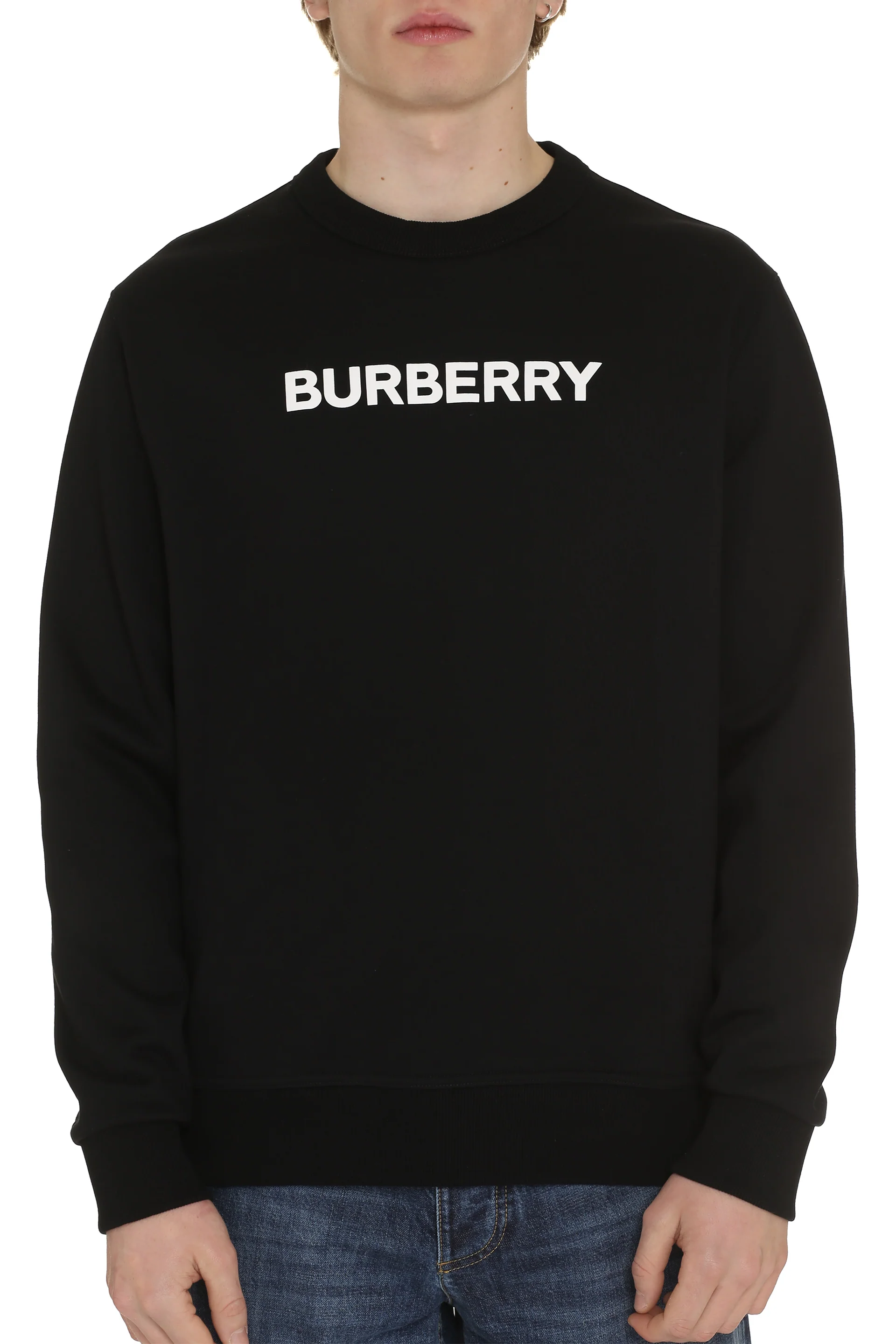 Burberry Men’s Ribbed-Cuff Cotton Crew-Neck Sweatshirt - Image 5