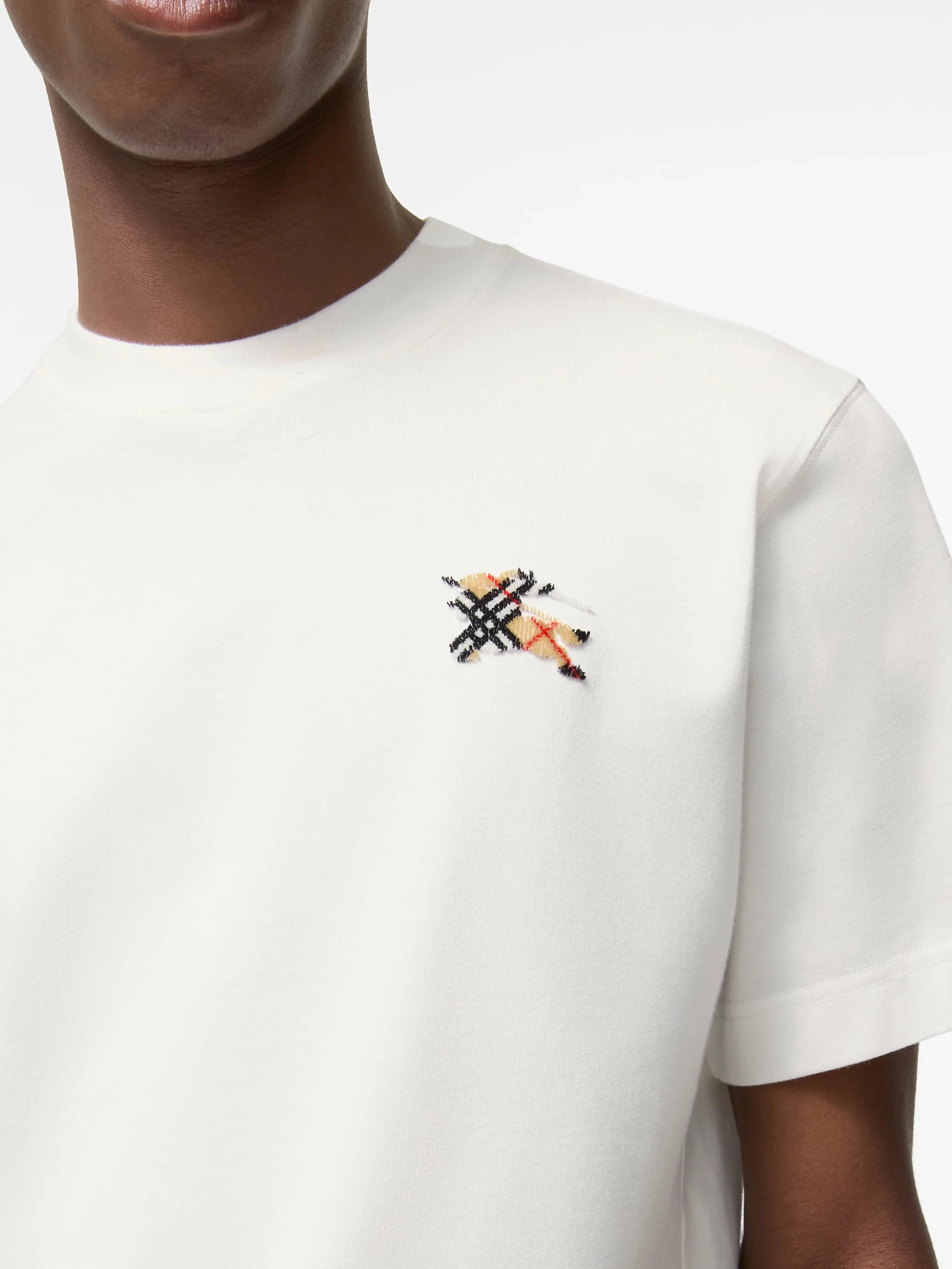 Burberry Slim Fit Equestrian Embroidered T-Shirt - Size M - Image 3