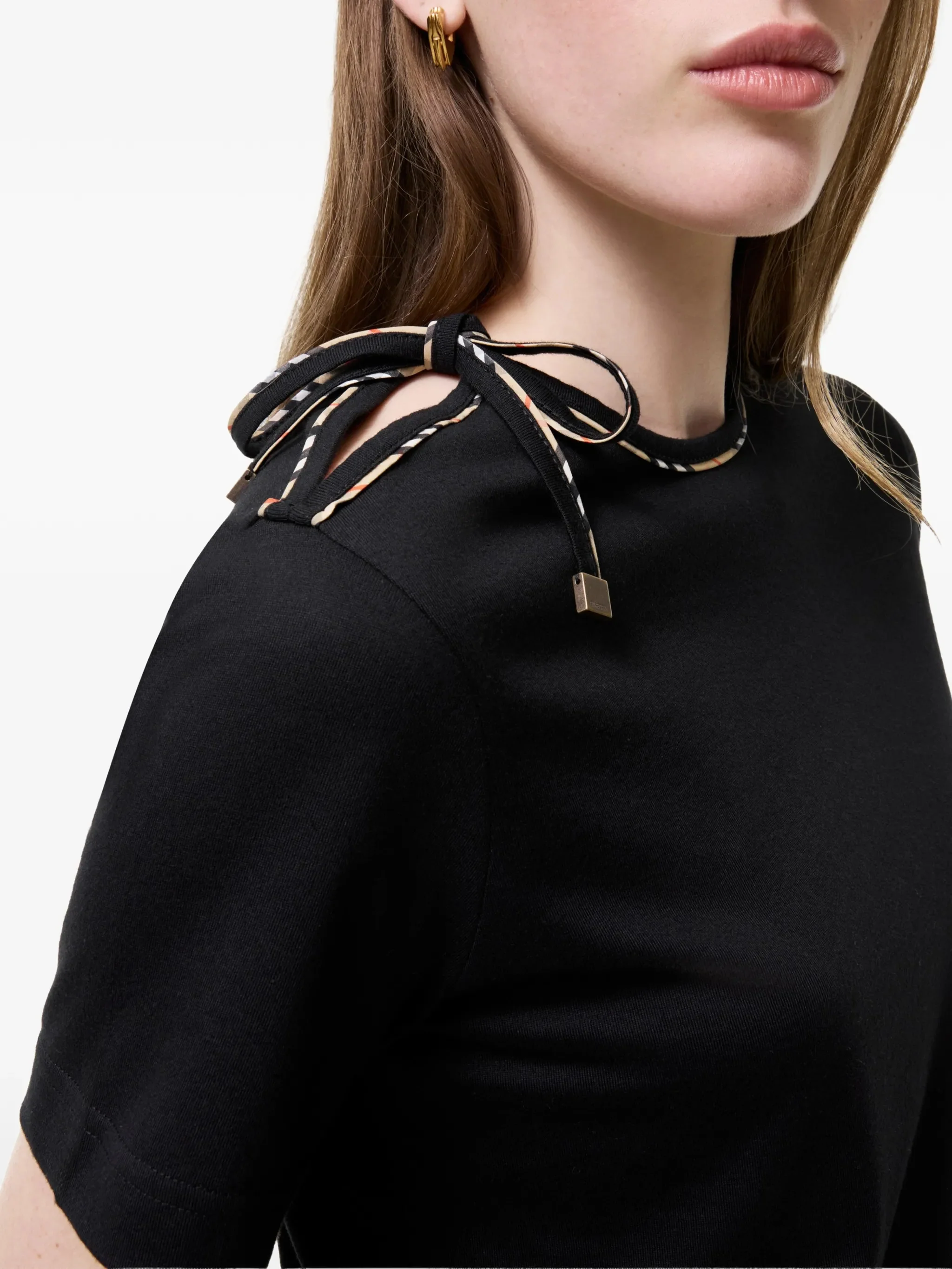 Burberry Women's Tie-Fastening Sleeve Top Size M - Image 3