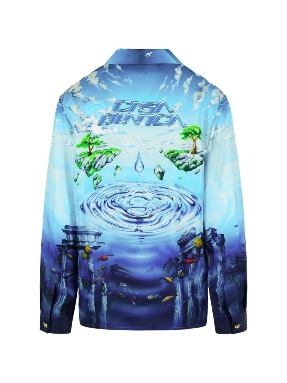 Casablanca Printed Button-Down Shirt with Chest Pocket - Long Sleeve - Image 6