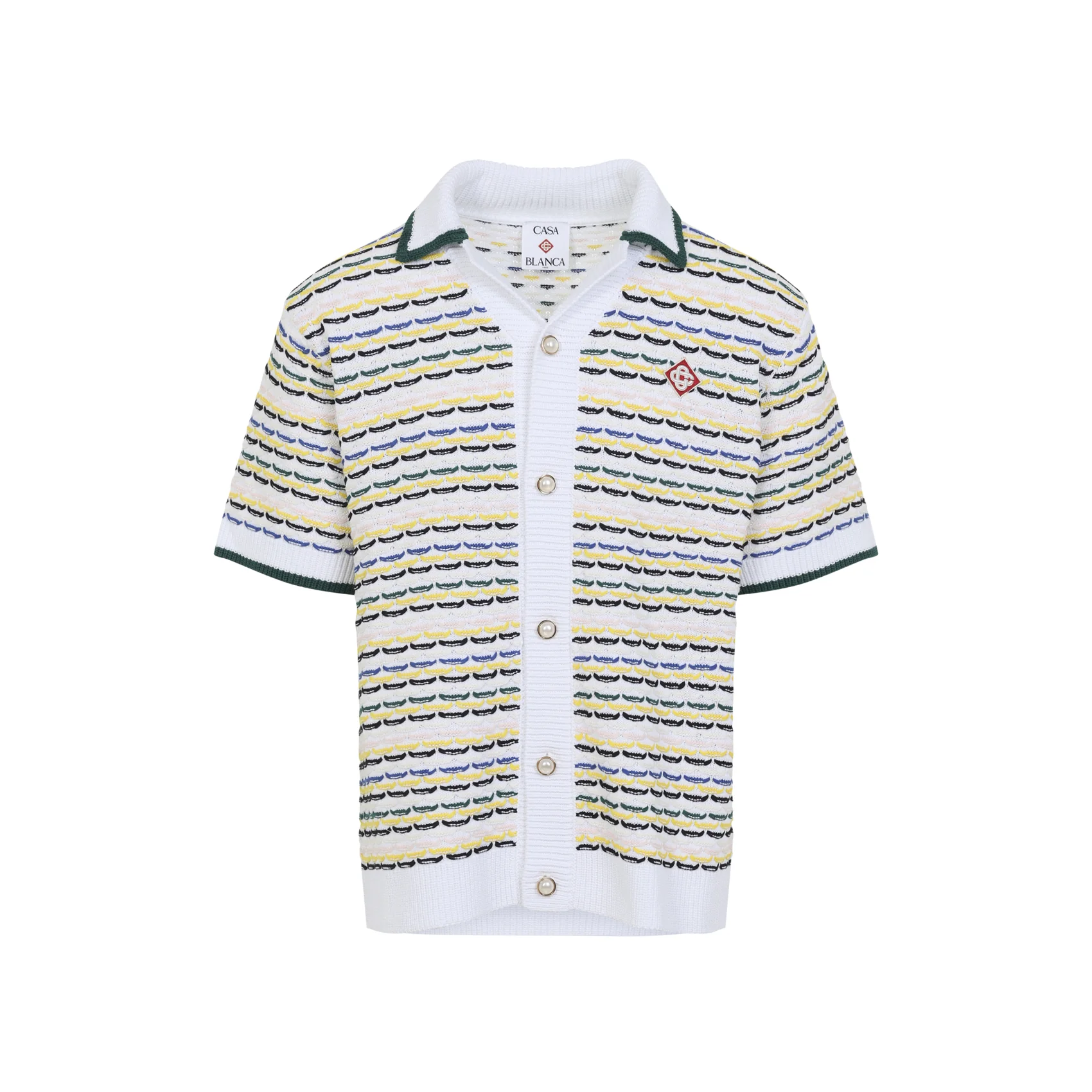 Casablanca Tuck Stitch Short Sleeve Shirt - Image 2