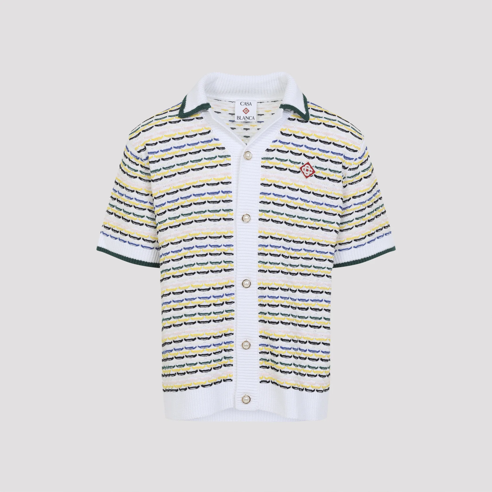 Casablanca Tuck Stitch Short Sleeve Shirt - Image 3