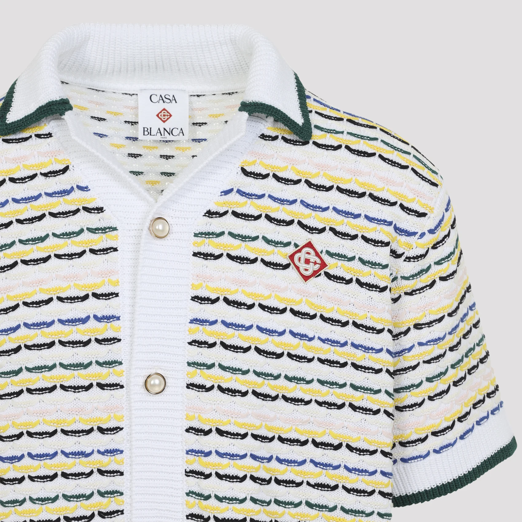 Casablanca Tuck Stitch Short Sleeve Shirt - Image 5