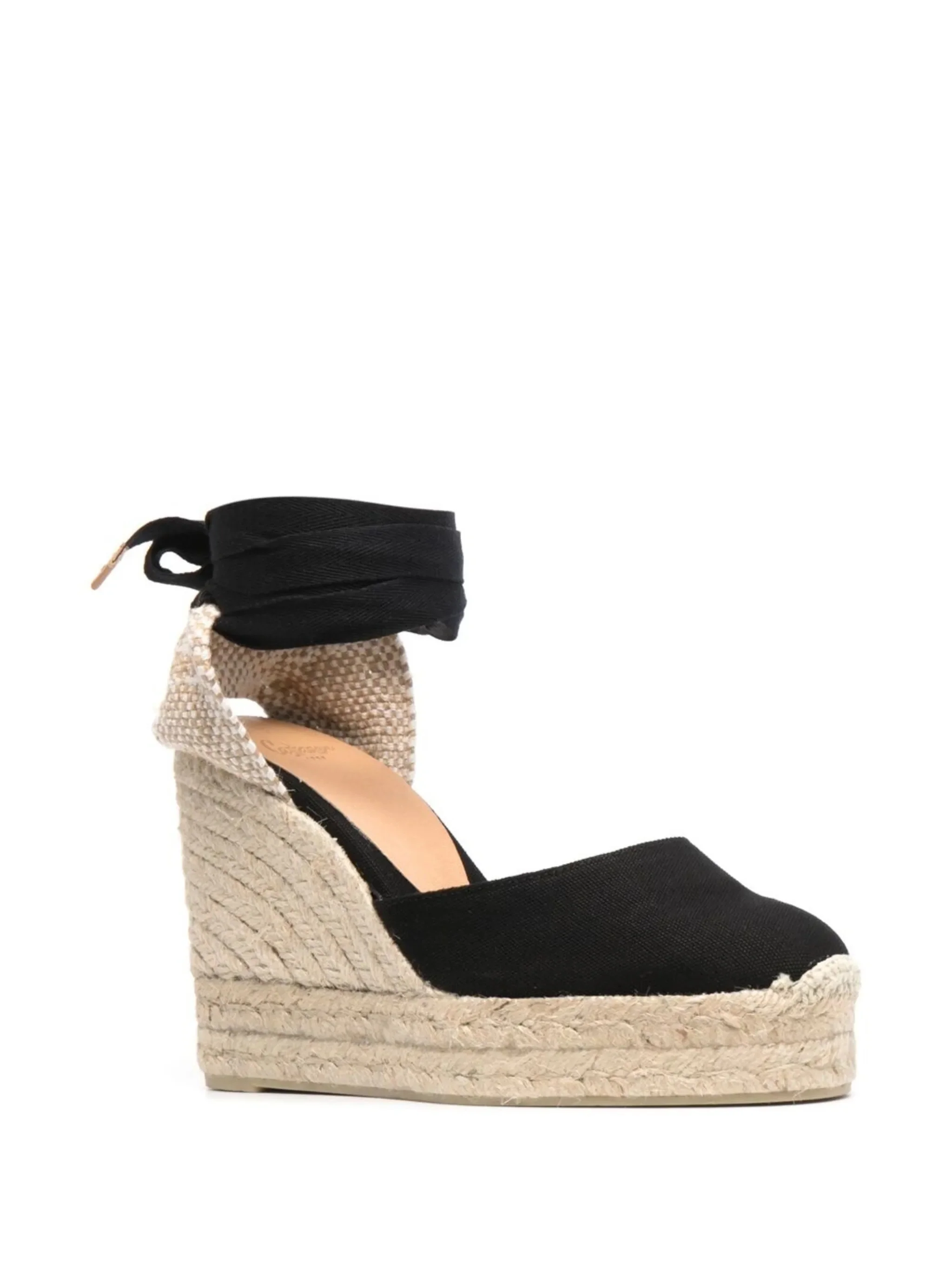 Castaner Organic Cotton Wedge Espadrille with Straps and Double Platform - 11 cm - Image 2