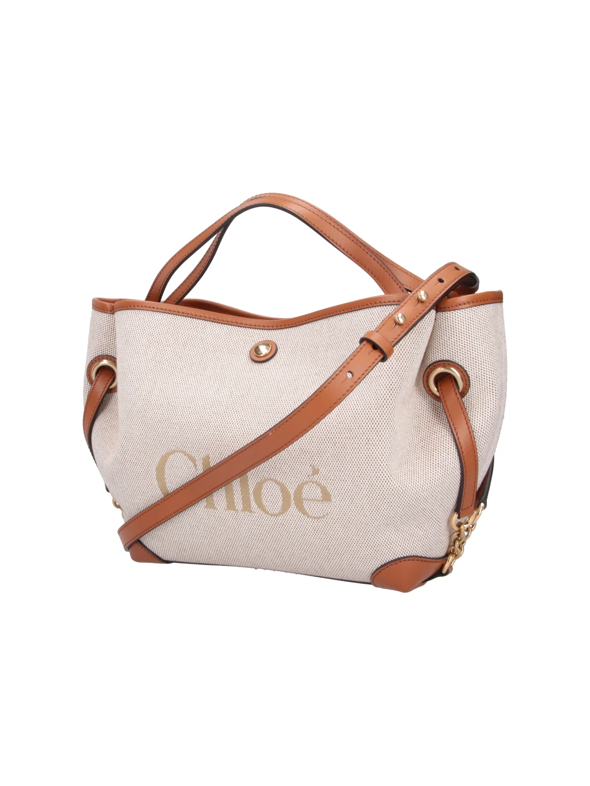 Chloé Cotton Tote Bag with Interior Pocket - Image 2