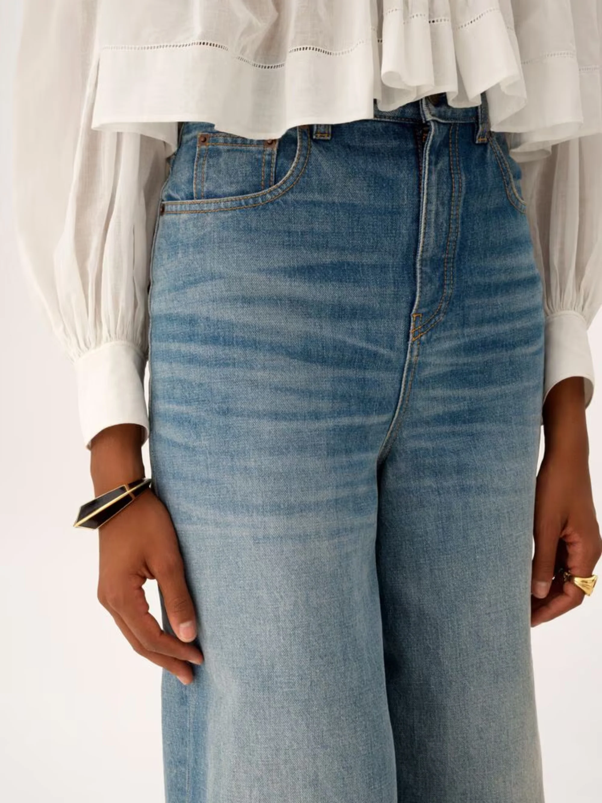 Chloé High Waist Wide Leg Jeans for Women - Image 5